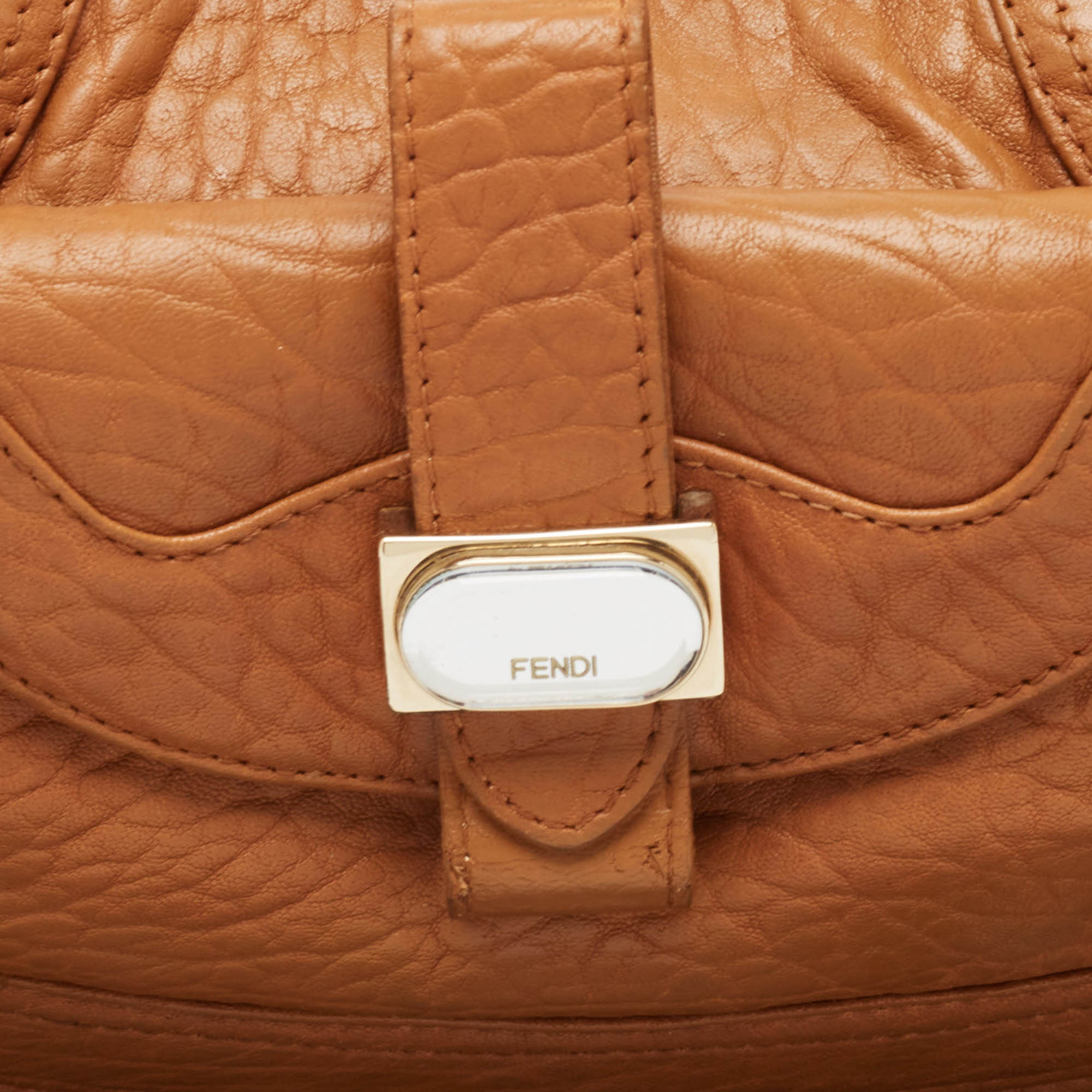 Fendi Brown Leather Spy Moro Hobo