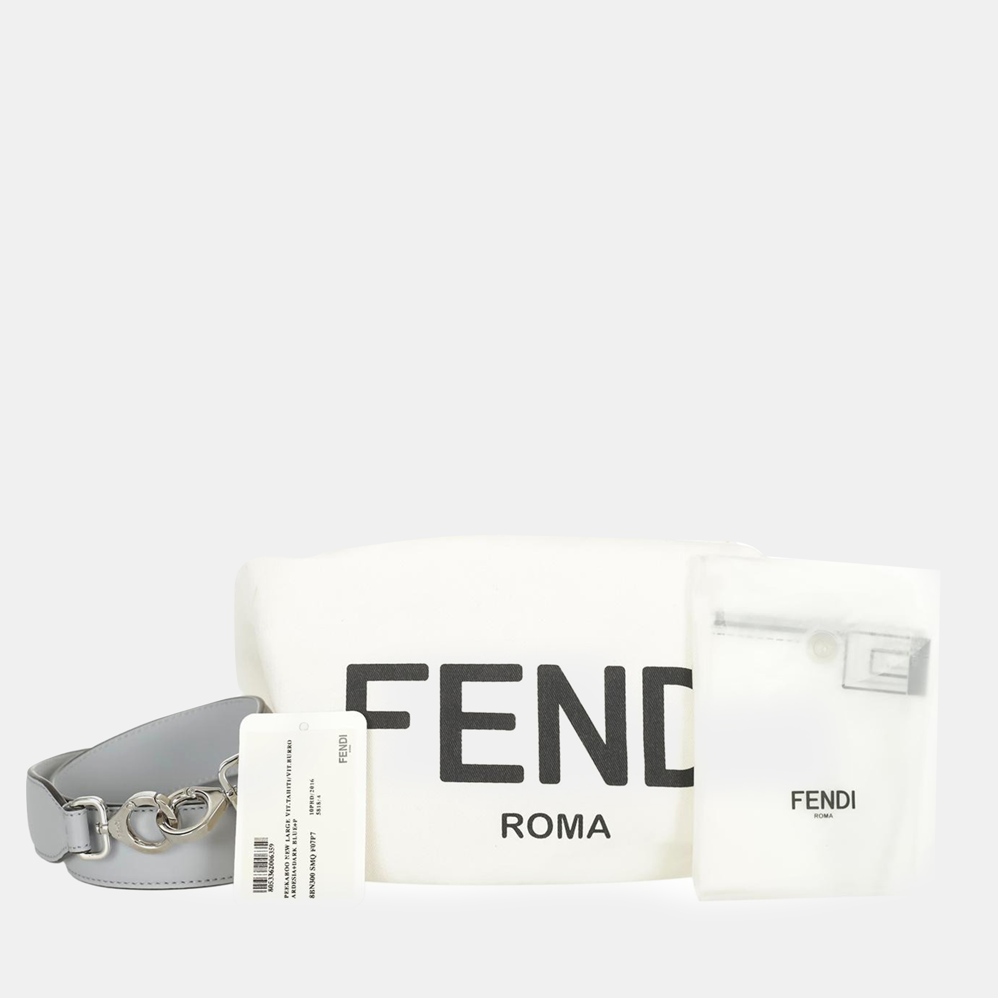 Fendi Light Blue Leather New Large Peekaboo Bag