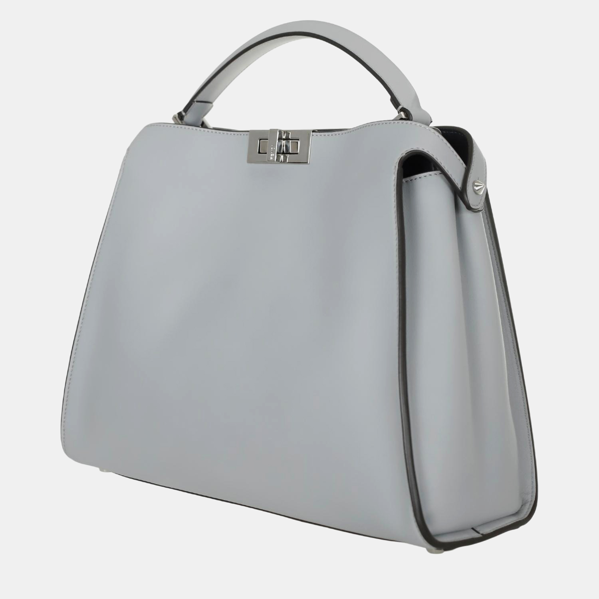 Fendi Light Blue Leather New Large Peekaboo Bag