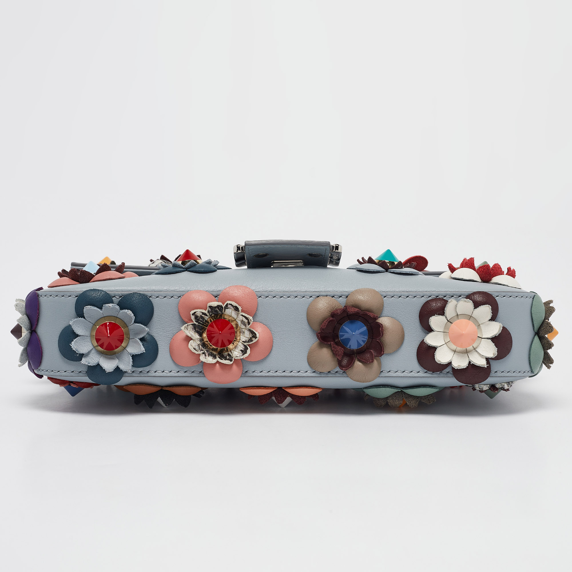 Fendi Multicolor Leather Flowerland Baguette Bag