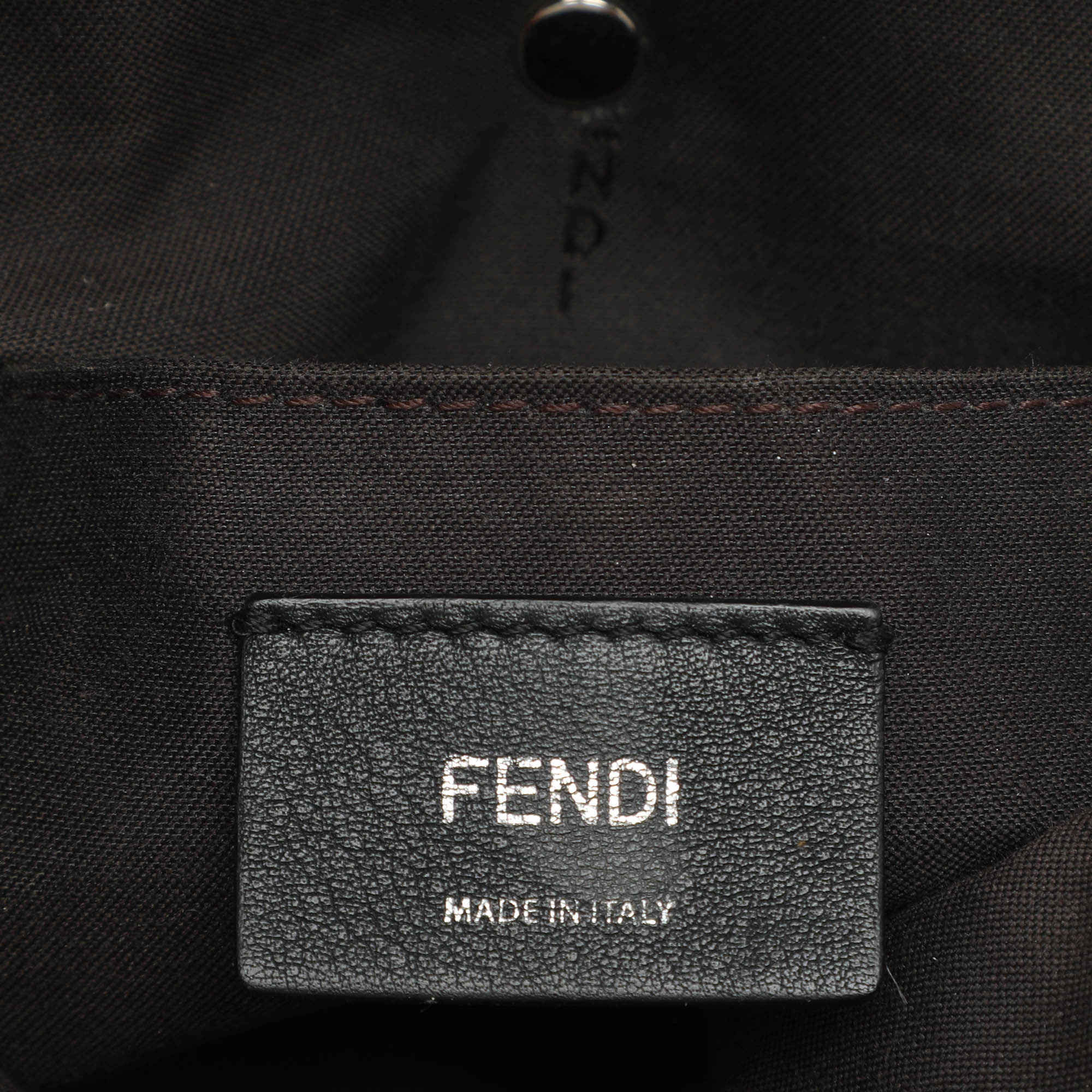 Fendi Grey Leather Back To School Backpack