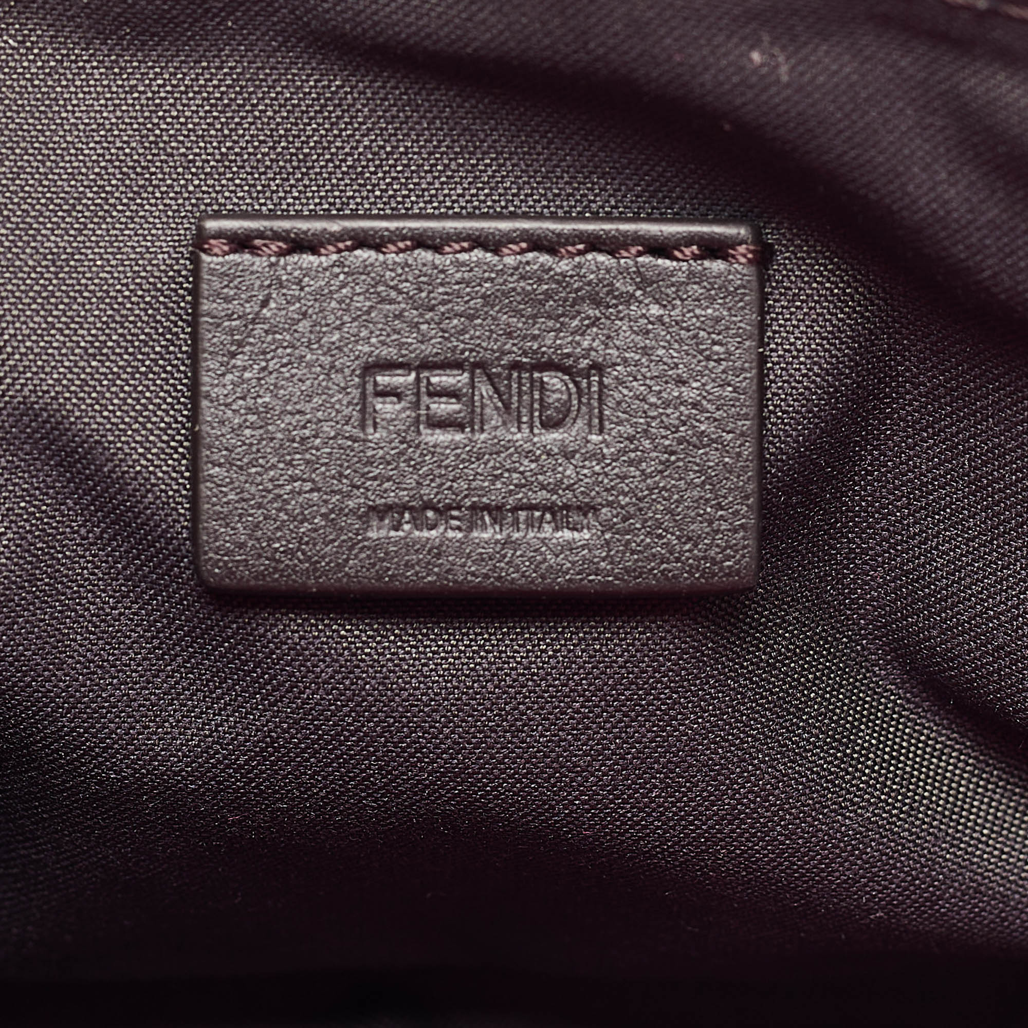 Fendi Pink Zucca Velvet And Leather Mini Baguette Belt Bag