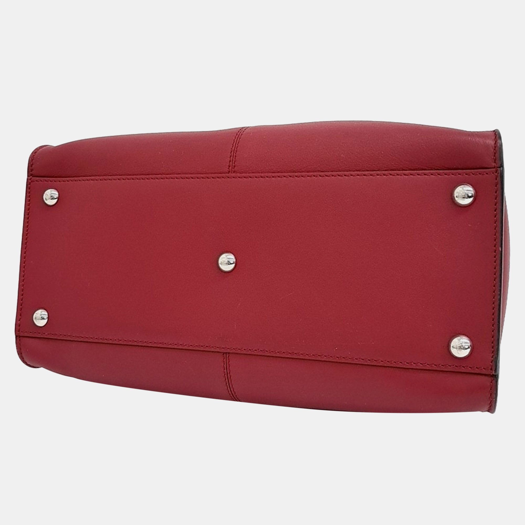 Fendi Red Leather Peekaboo XLite Medium Bag