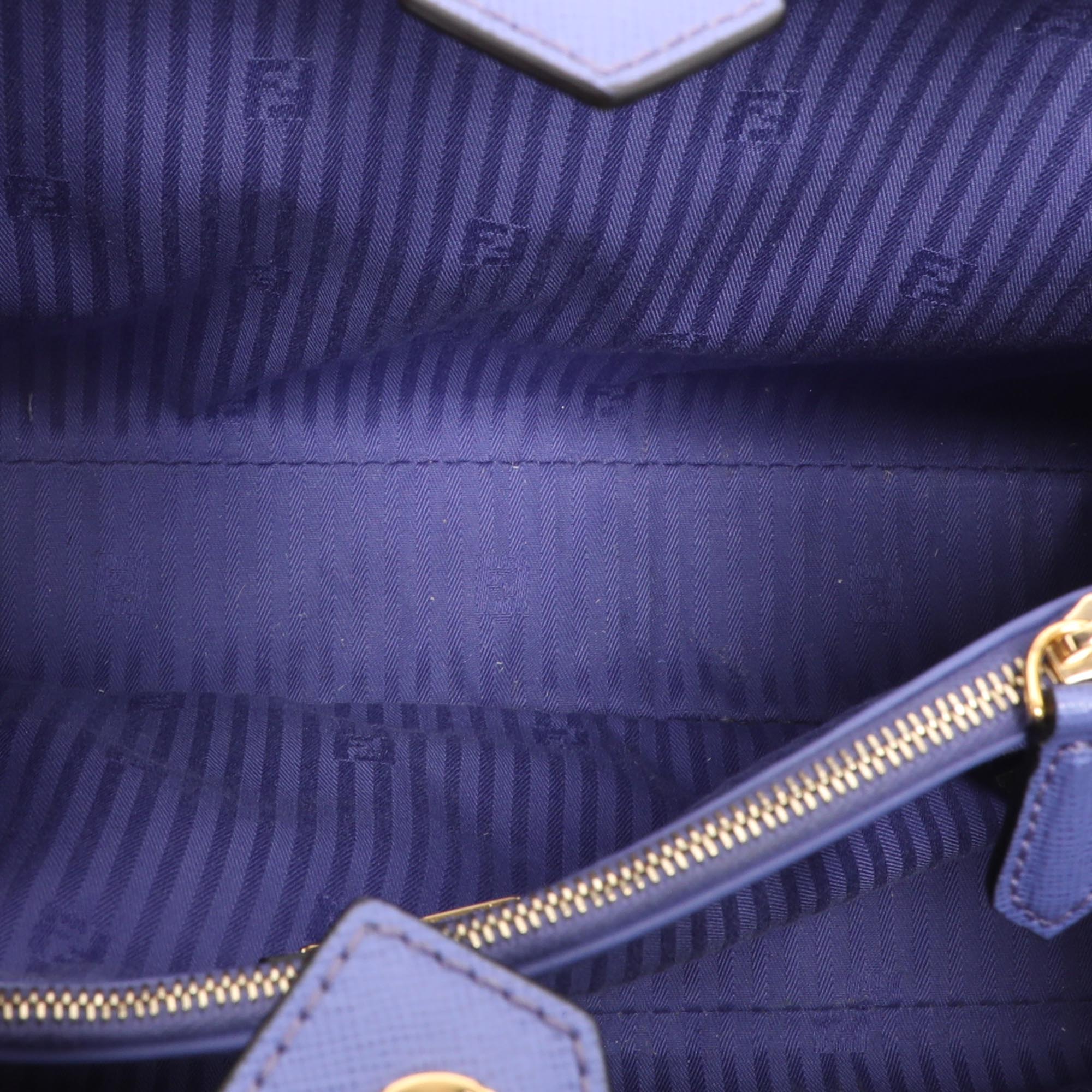 Fendi Purple Leather Small 2Jours Tote