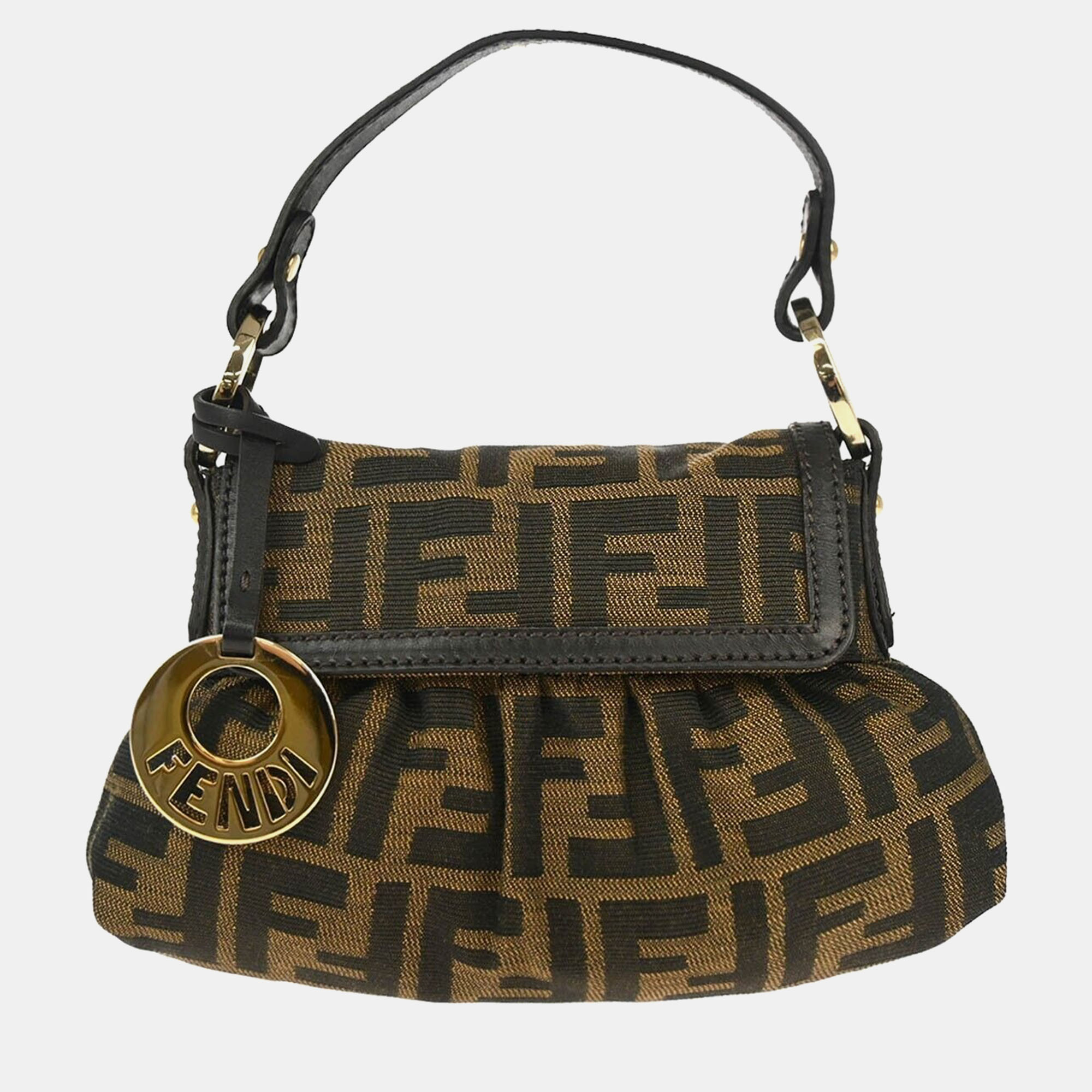 Fendi Brown Canvas Zucca Handbag