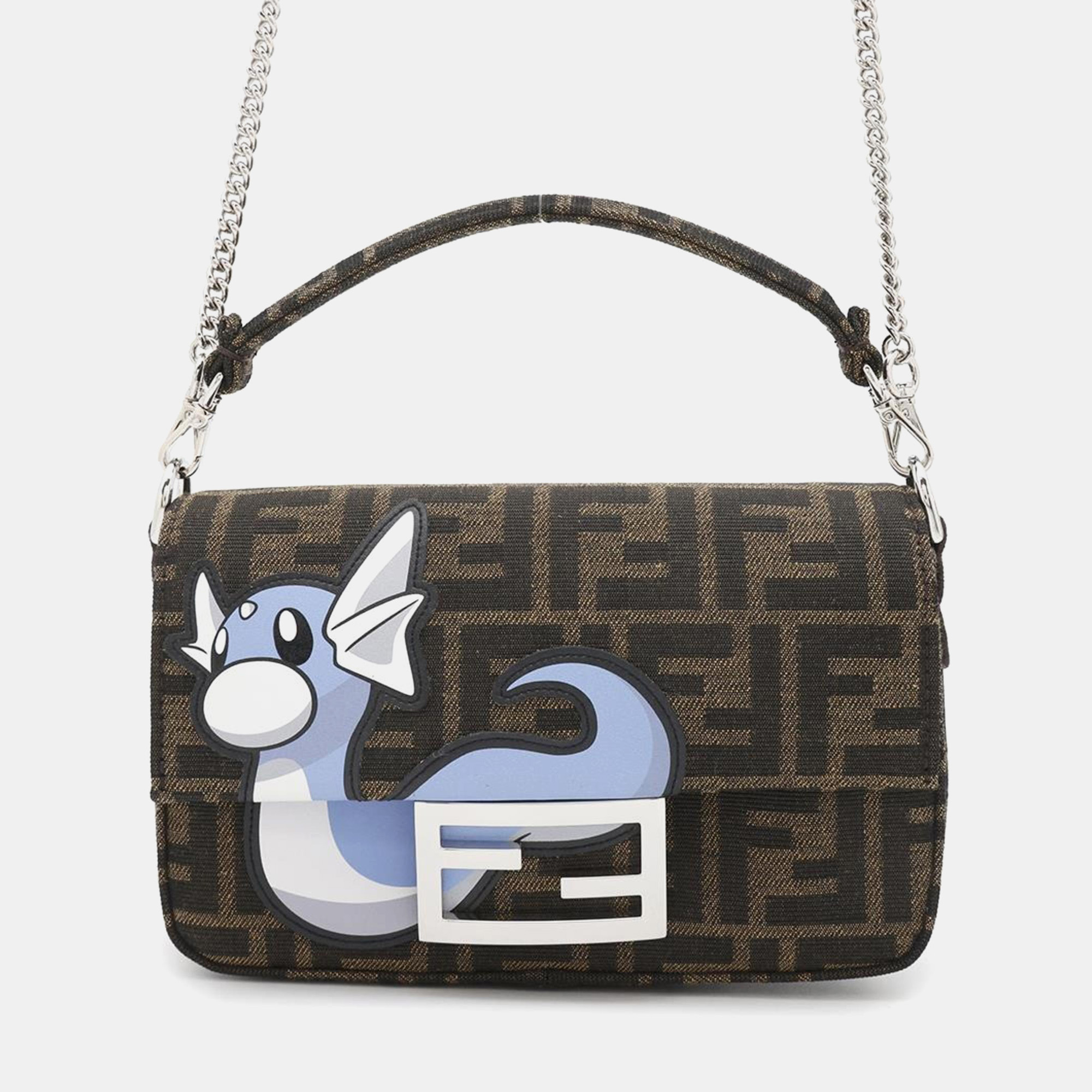Fendi Mini Baguette Chain Shoulder Bag