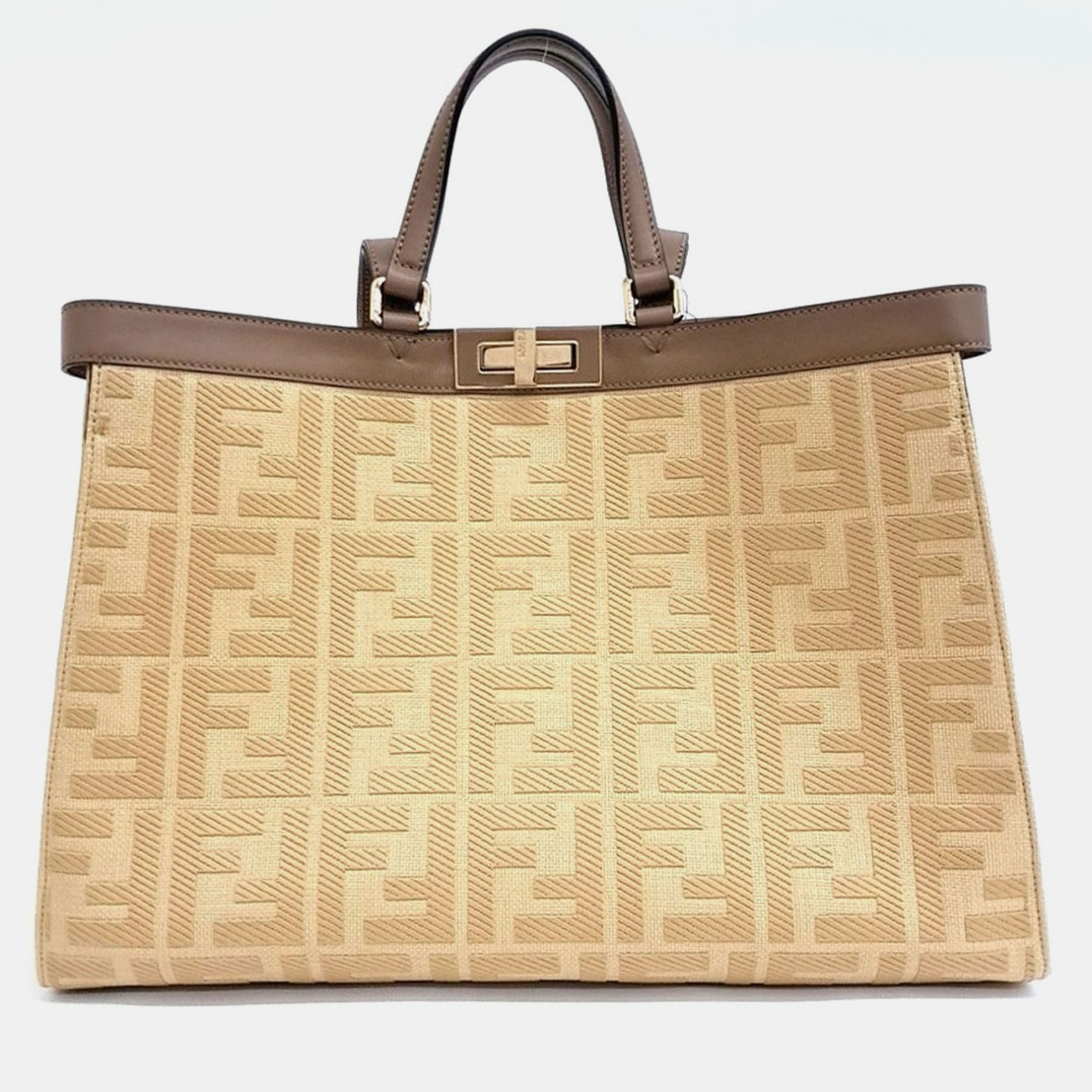 Fendi Beige Brown Fabric and Leather Peekaboo X Medium
Fendi Beige Brown Fabric and Leather Peekaboo X Medium