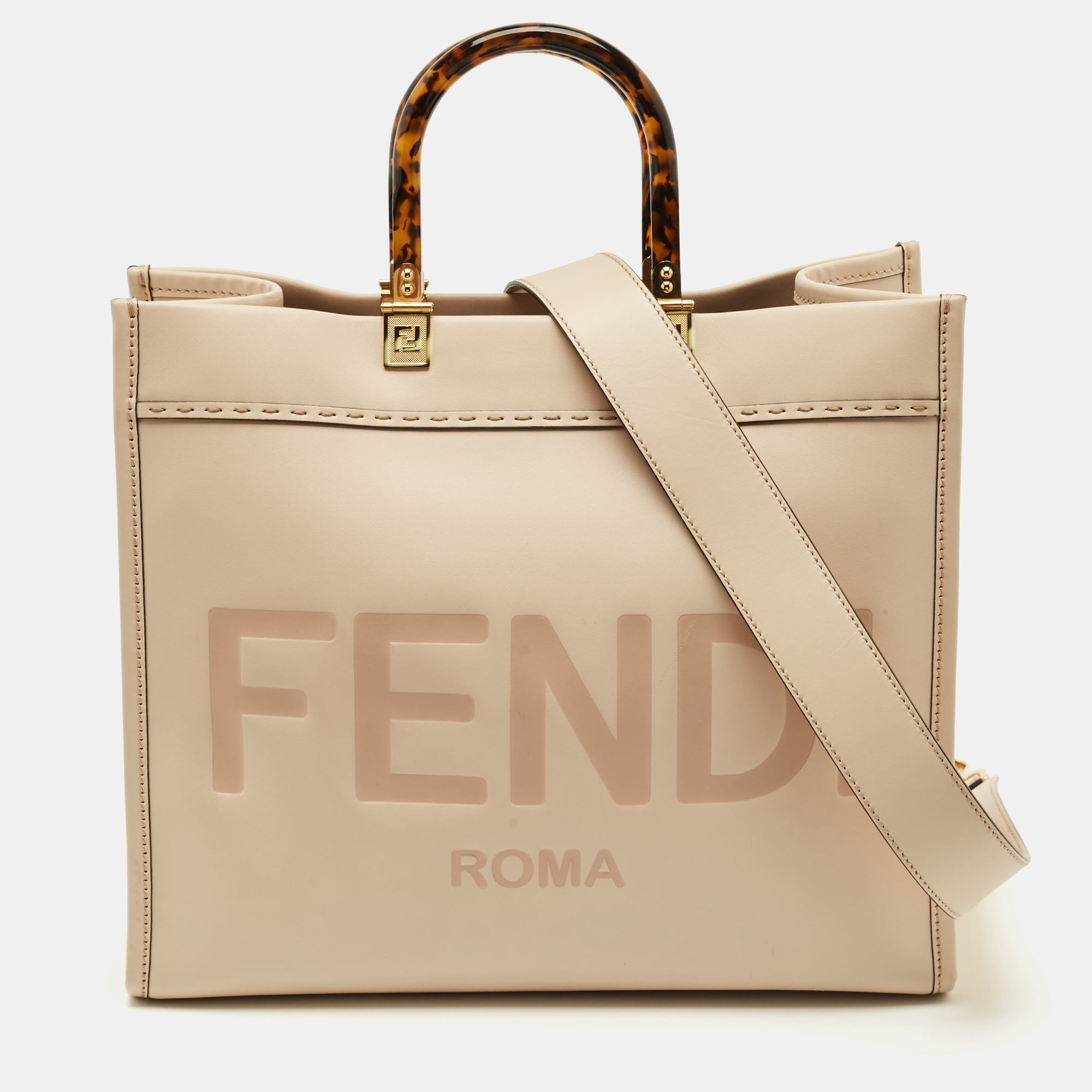 Fendi Sunshine Light Pink Leather Shopper Tote
Fendi Sunshine Light Pink Leather Shopper Tote