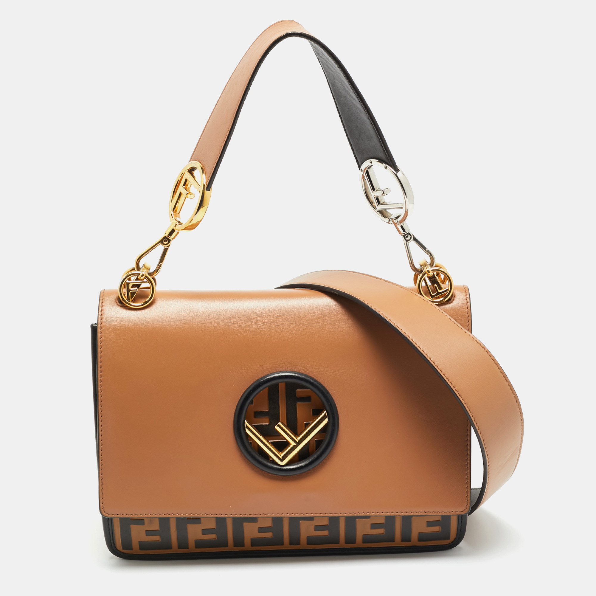 Fendi Kan I Brown/Black Zucca Embossed Leather Top Handle Bag
Fendi Kan I Brown/Black Zucca Embossed Leather Top Handle Bag