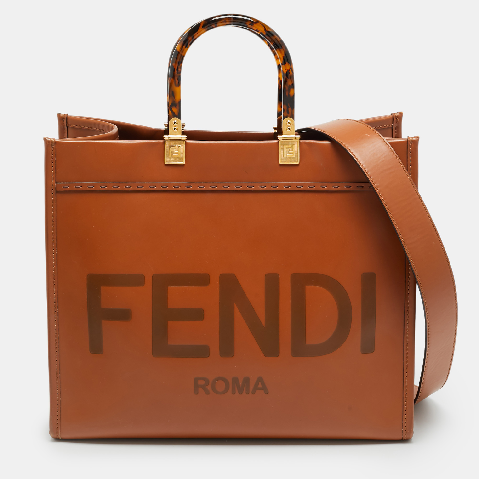 Fendi Sunshine Medium Brown Leather Shopper Tote
Fendi Sunshine Medium Brown Leather Shopper Tote