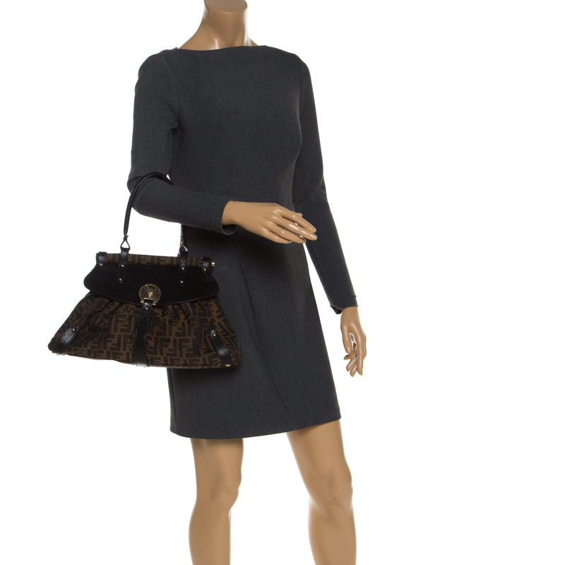 Fendi Tobacco Zucca Canvas and Leather  Magic Shoulder Bag, Brown 
Fendi Tobacco Zucca Canvas and Leather  Magic Shoulder Bag, Brown
