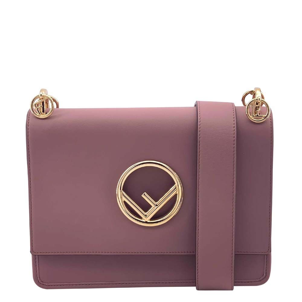 Fendi Pink Leather Kan I Shoulder Bag