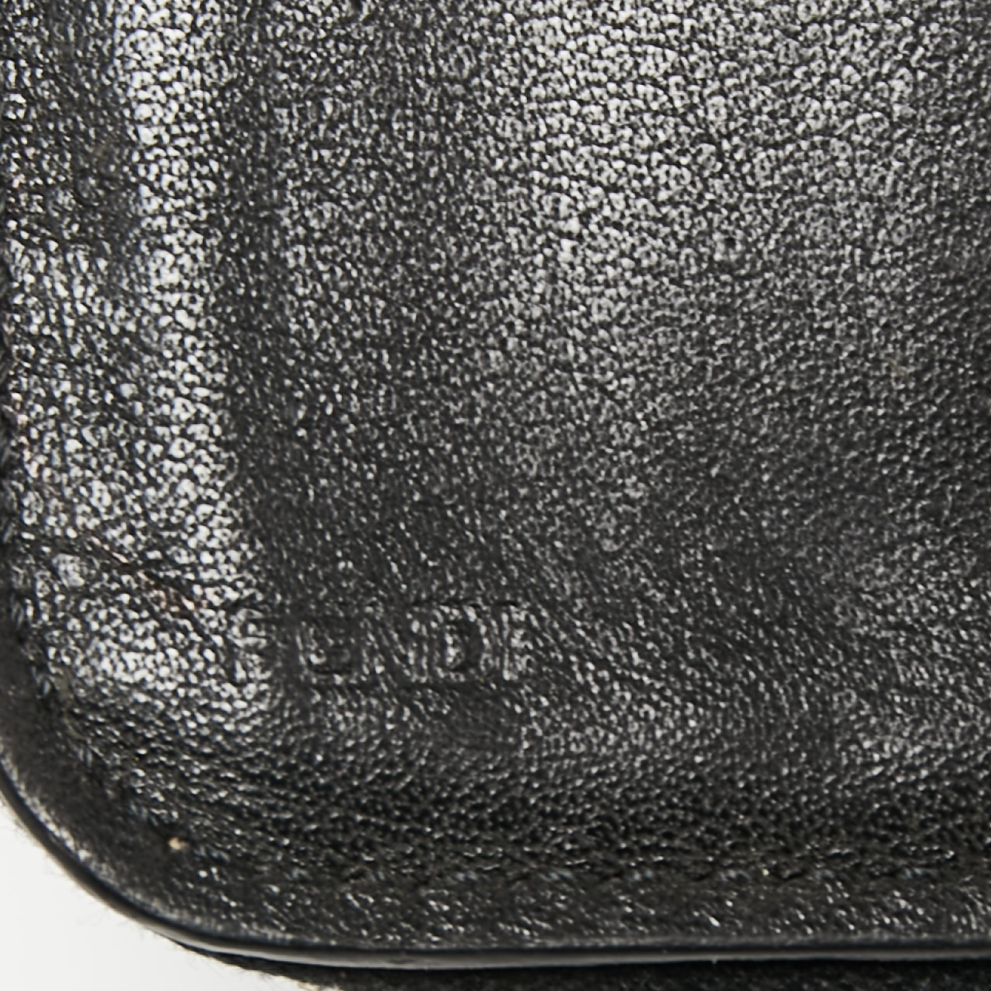 Fendi Black Patent Leather Zip Around Wallet