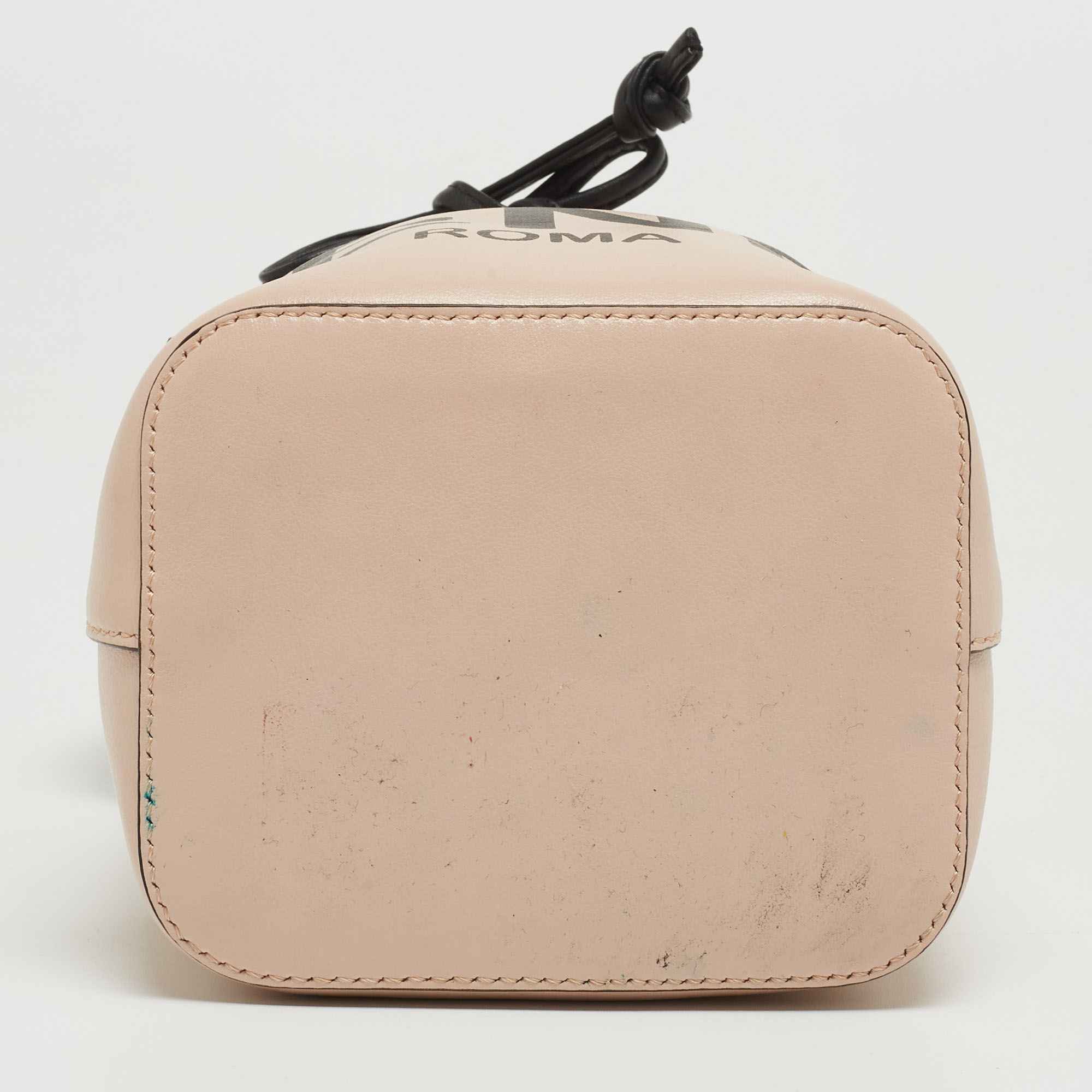 Fendi Pink Leather Mini Mon Tresor Bucket Bag