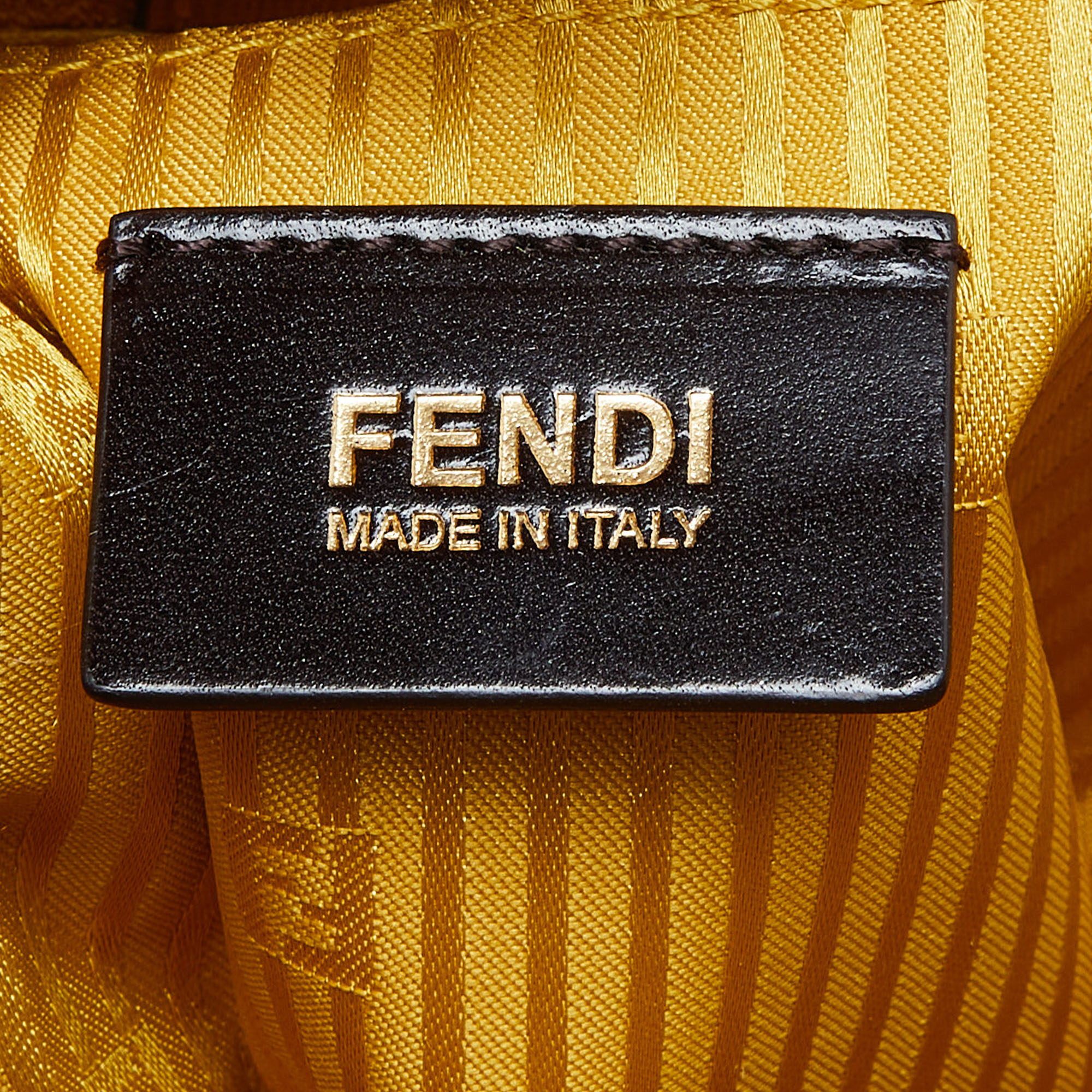 Fendi Yellow Leather Medium 2Jours Tote