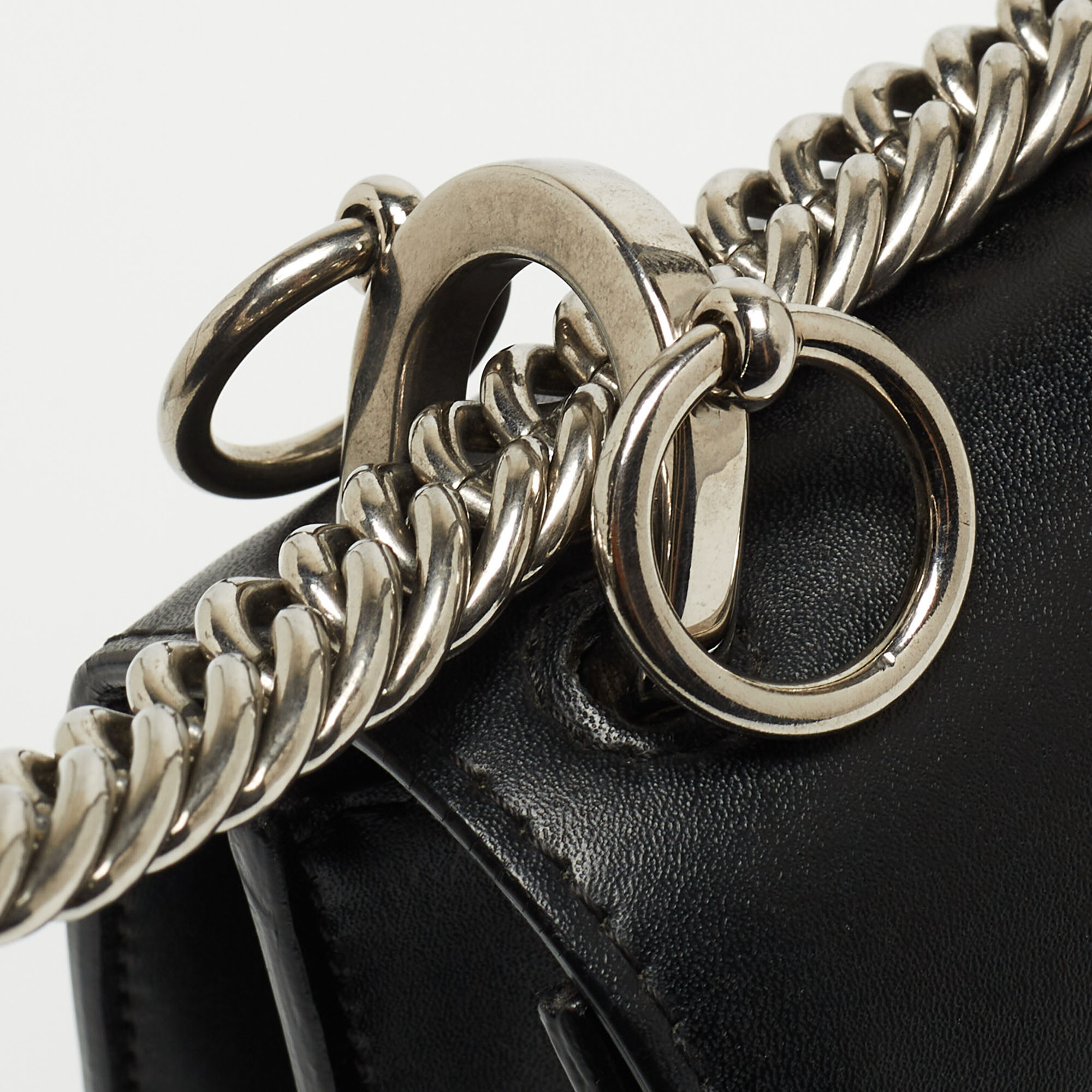Fendi Black Leather Studded Mini Kan I Shoulder Bag