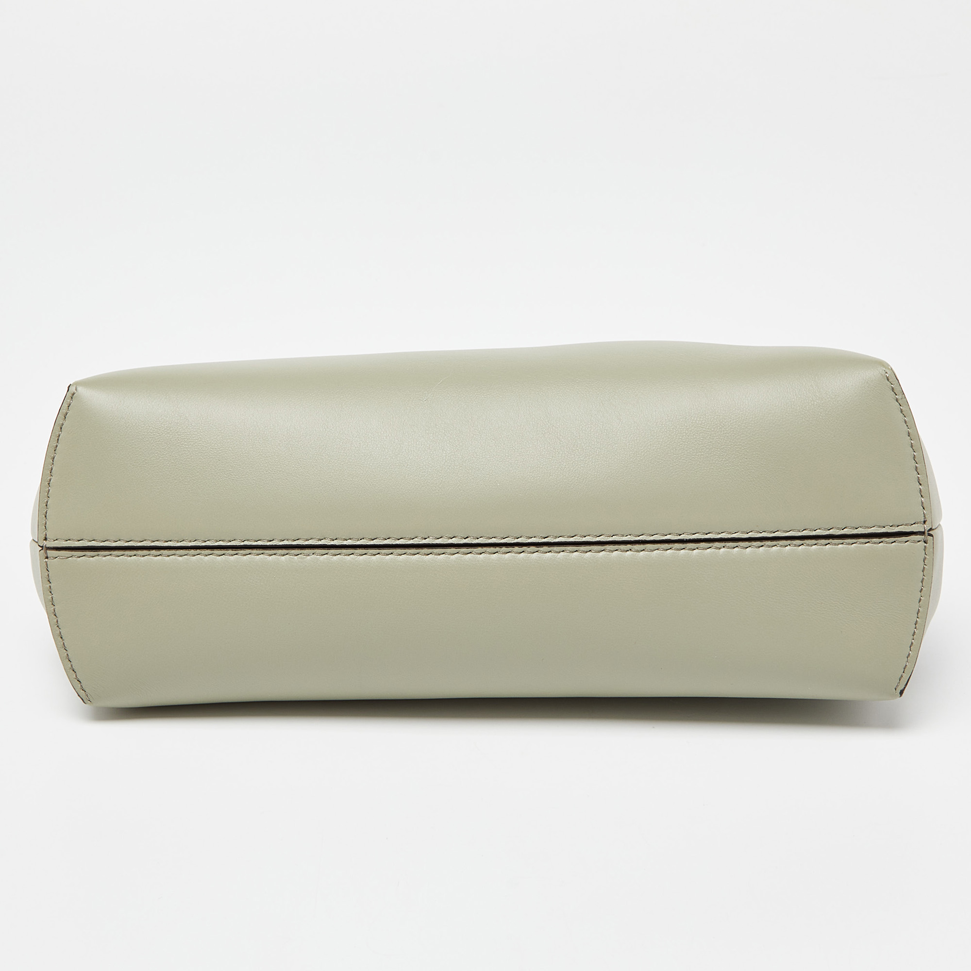 Fendi Avocado Green Leather And Python Small First Clutch
