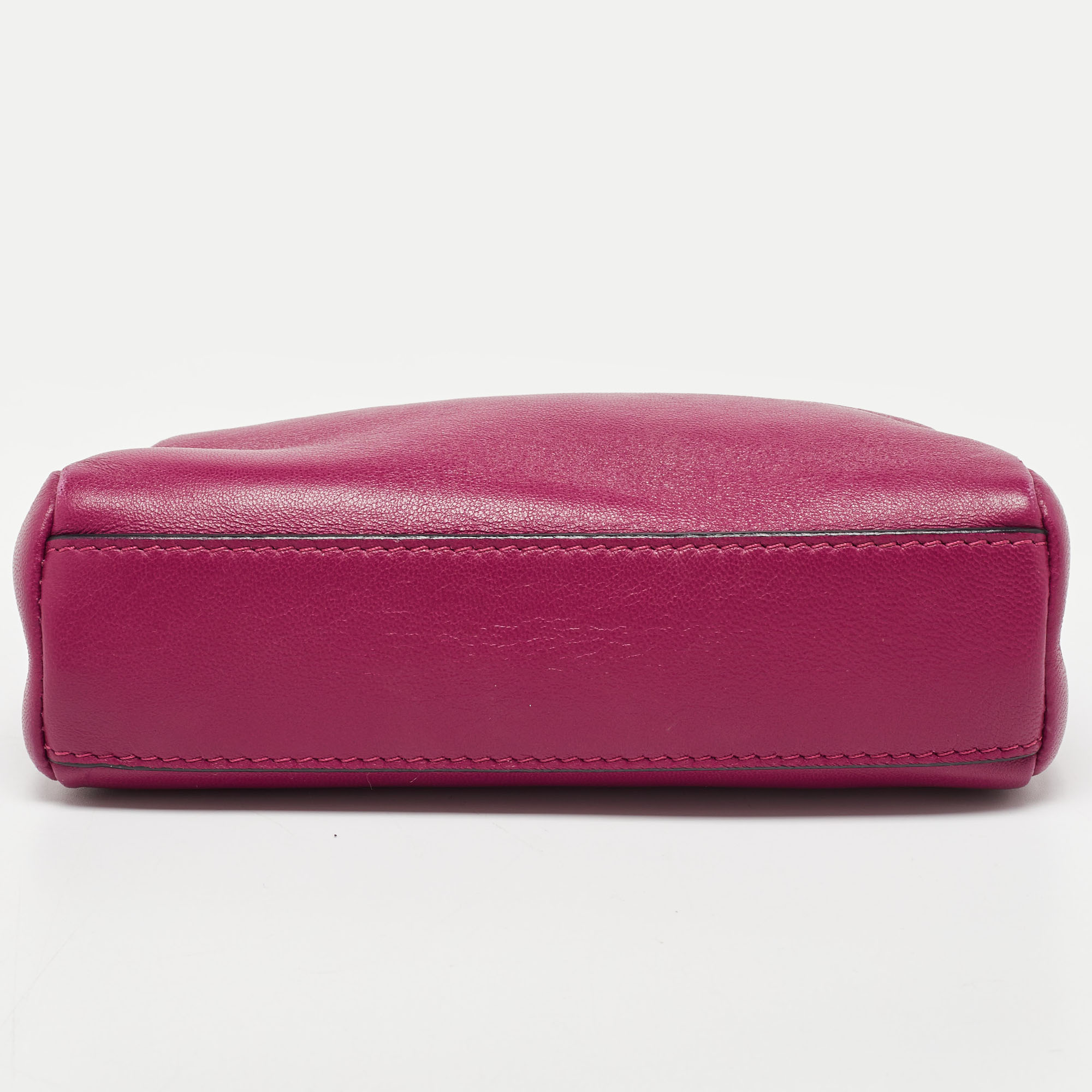 Fendi Pink Leather Micro Peekaboo Crossbody Bag