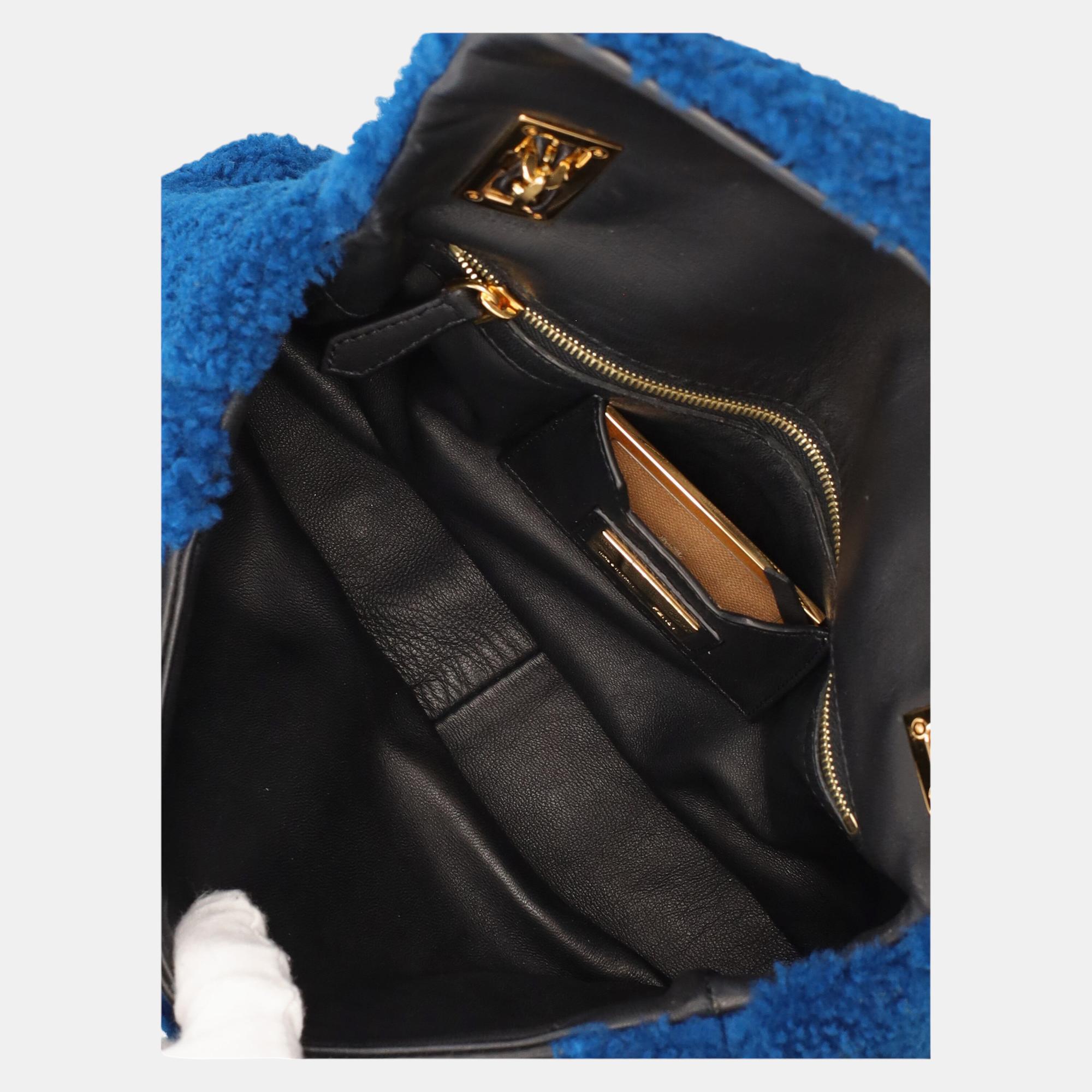 Fendi  Women's Leather Cross Body Bag - Navy - One Size