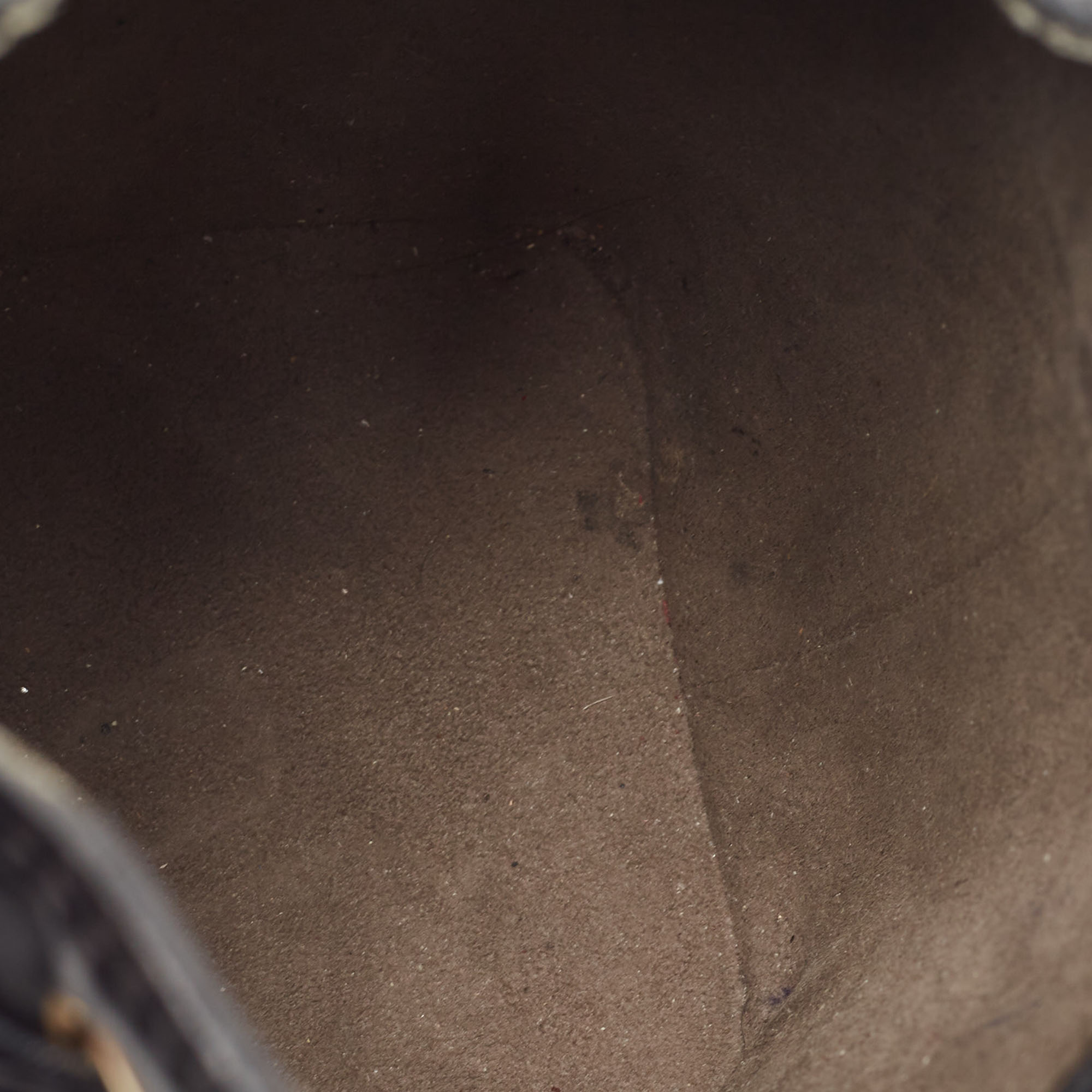 Fendi Black Leather Mini Mon Tresor Drawstring Bucket Bag