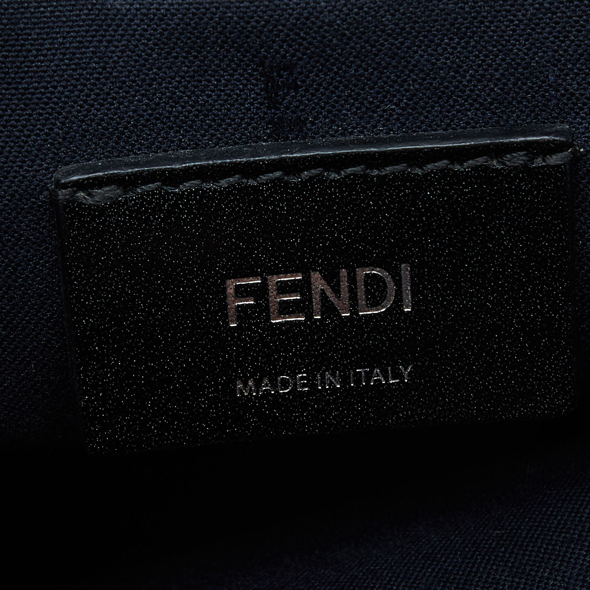 Fendi Navy Blue/Red Leather Petite Sac 2jours Tote