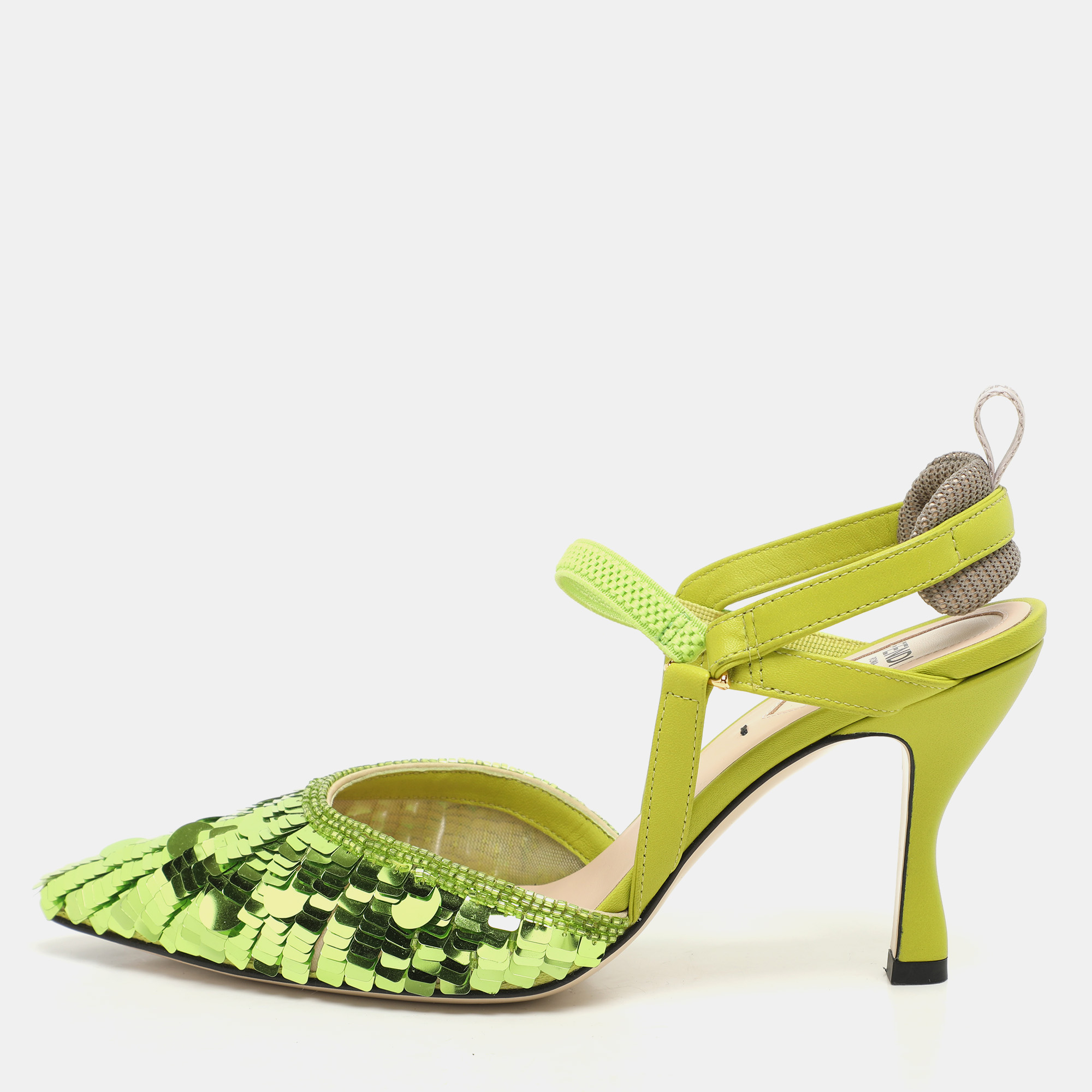 Fendi Green Leather and Sequins Embellished Colibri Lite Pumps Size
Fendi Green Leather and Sequins Embellished Colibri Lite Pumps Size