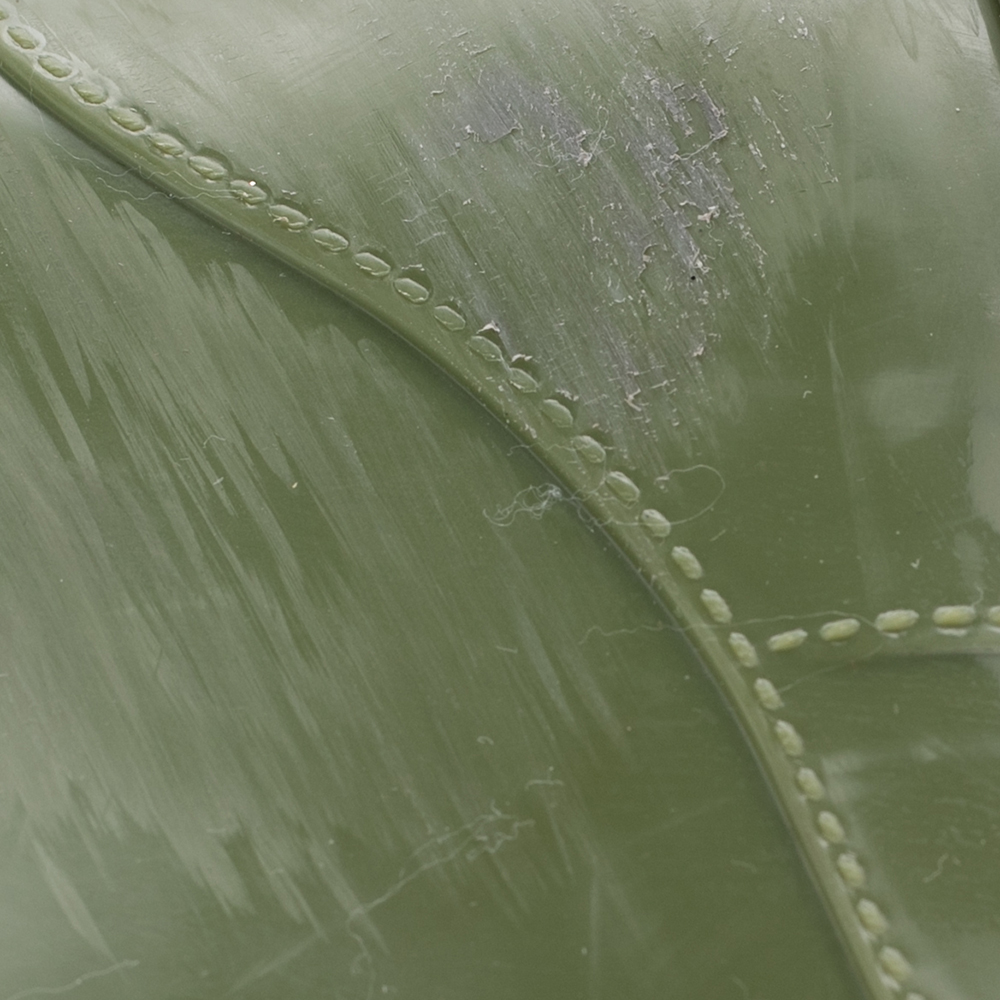Fendi Green Rubber Wedge Rain Boots Size 36
