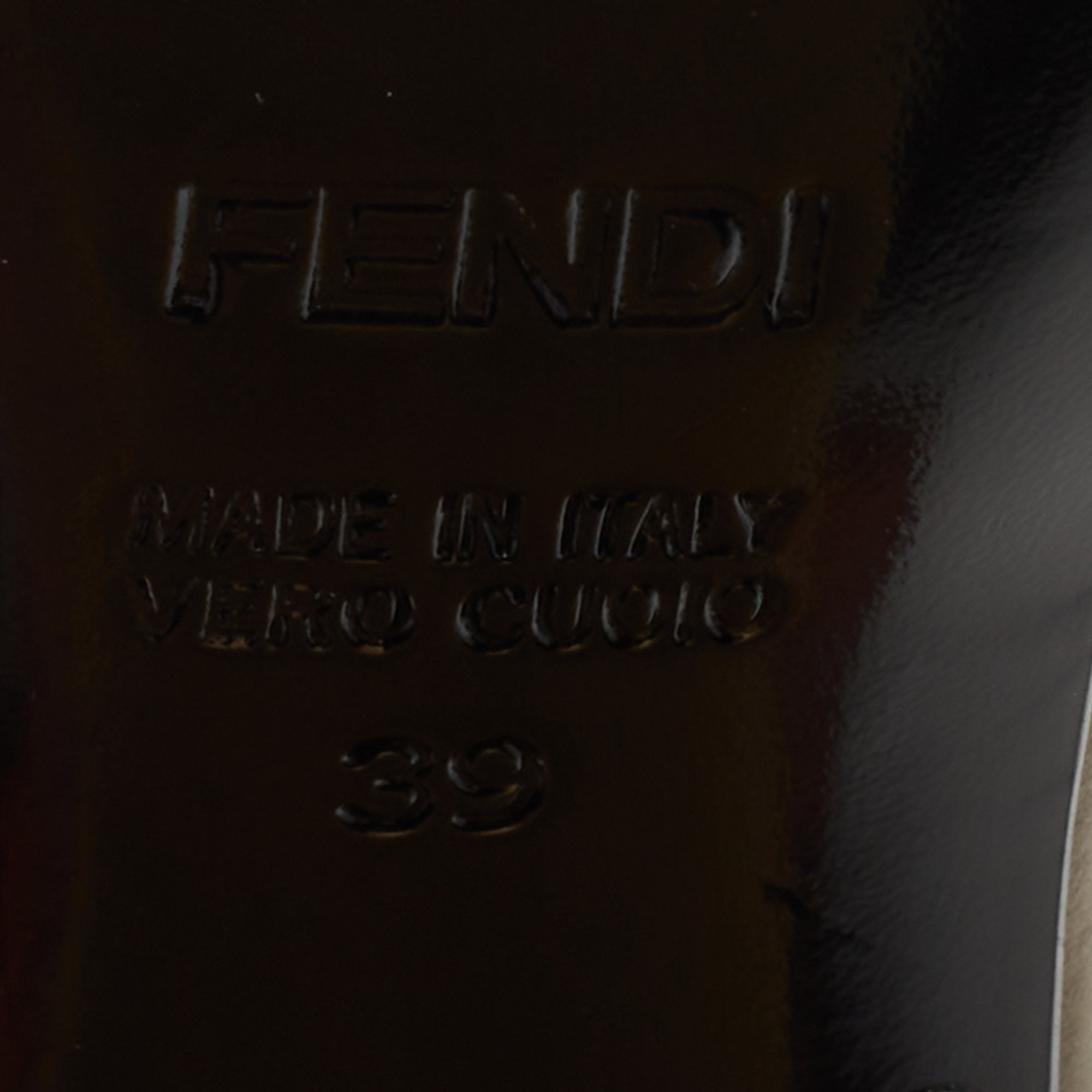 Fendi Black Cut Out Satin T-Strap Pumps Size 39