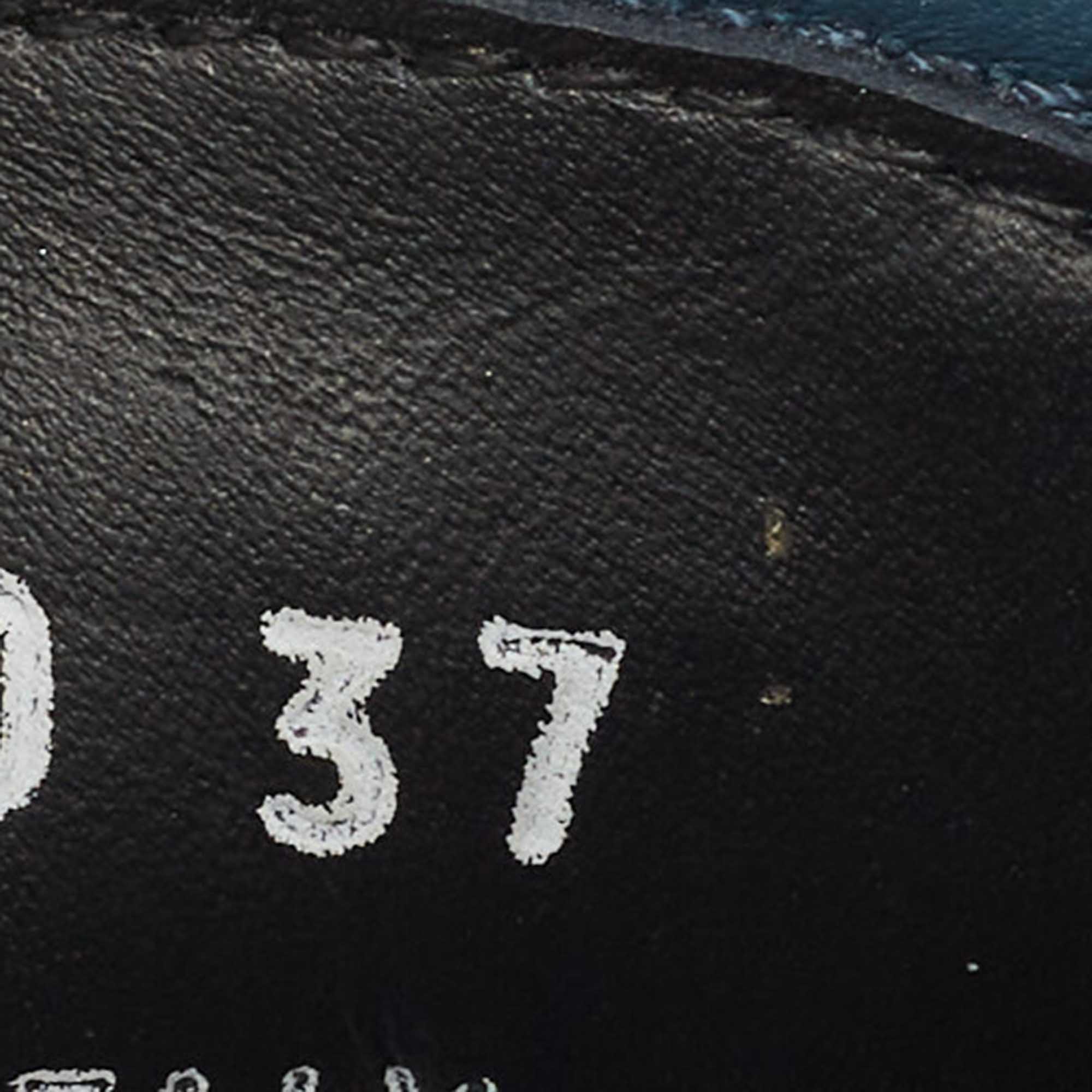 Fendi Tricolour Leather Monster Slip On Sneakers Size 37