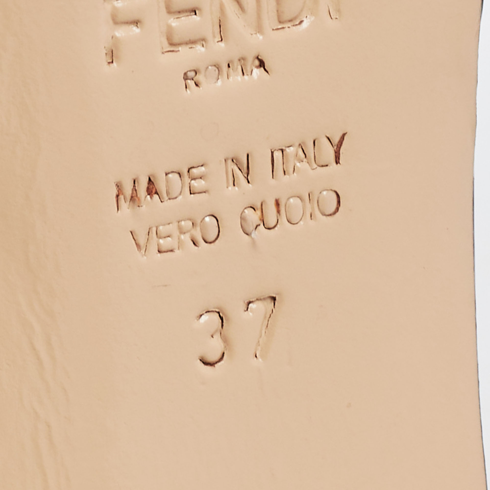 Fendi Black Patent Leather T Strap Platform Sandals Size 37