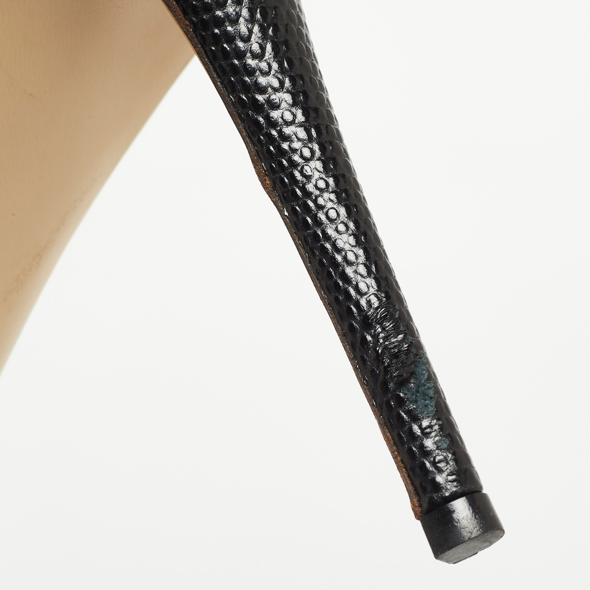 Fendi Black Leather Lace Up Crystal Embellished Sandals Size 40