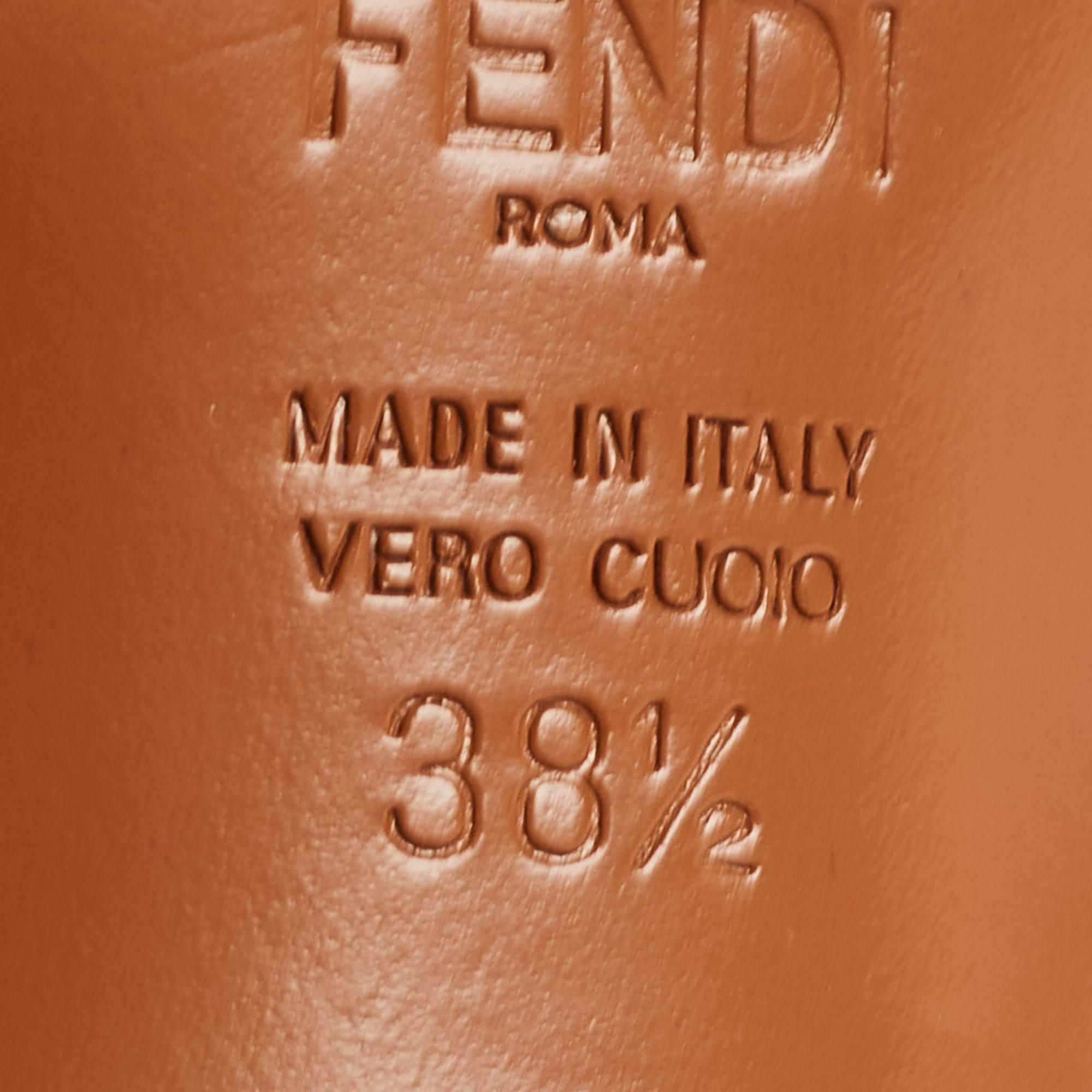 Fendi Black/Brown Zucca Mesh And Leather Colibri Pumps Size 38.5