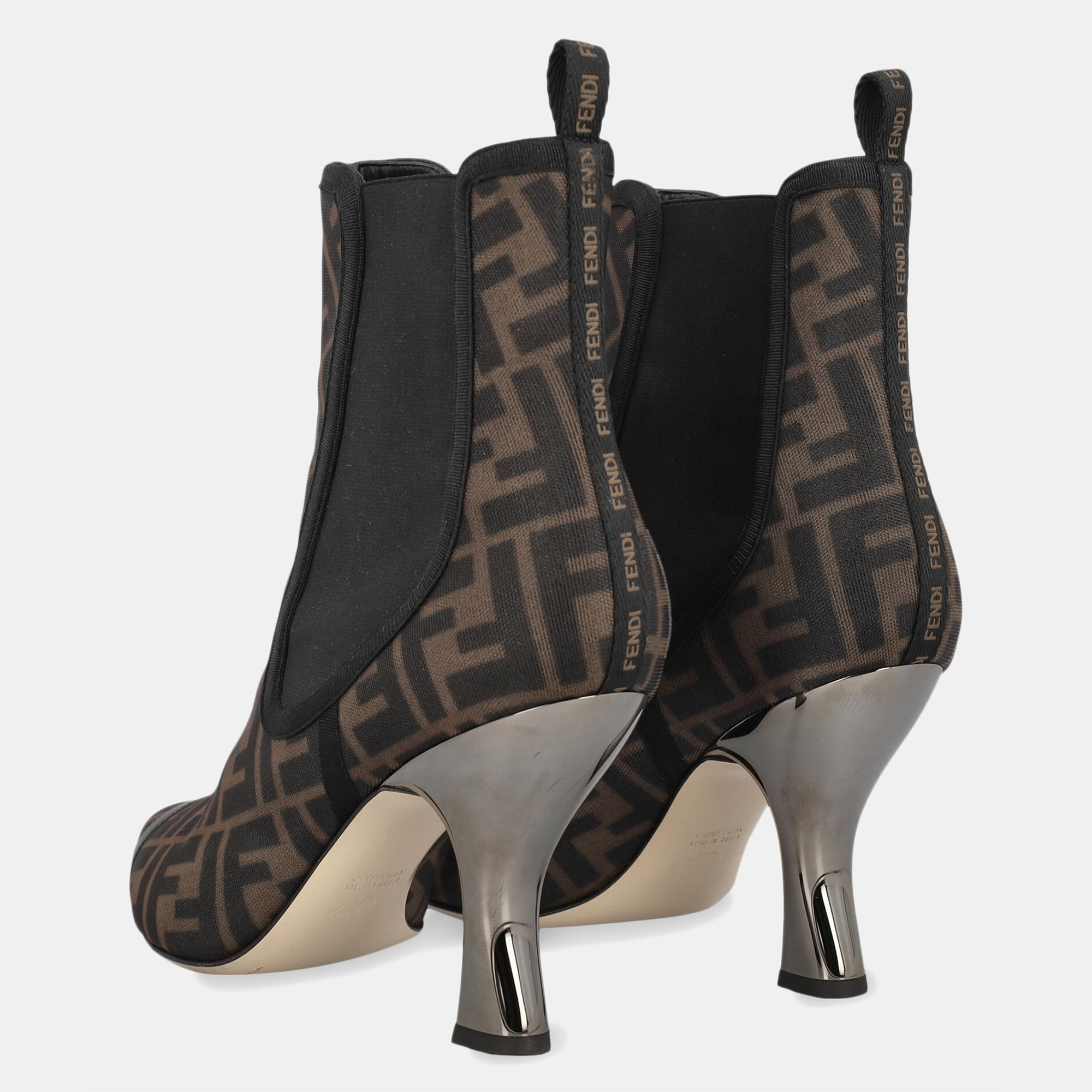 Fendi  Women's Fabric Ankle Boots - Brown - EU 40