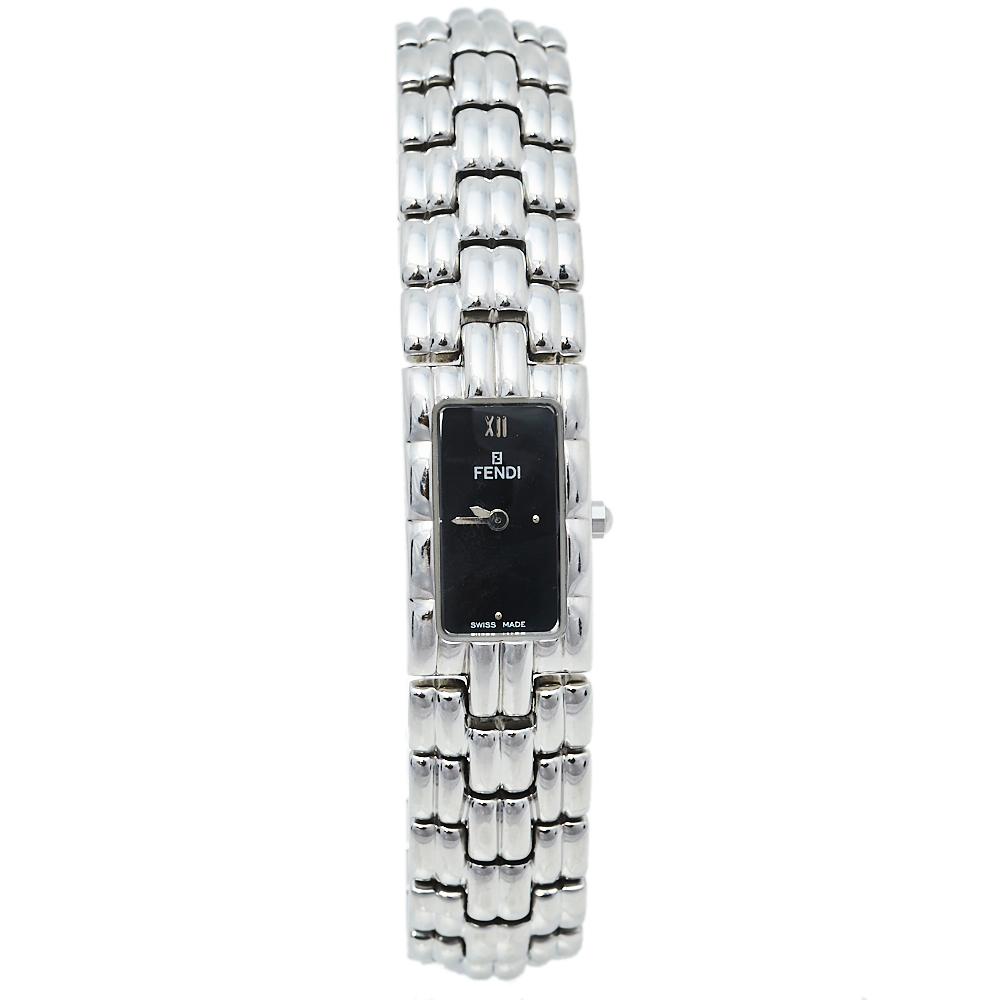 Fendi Black Stainless Steel 660L Quartz Women's Wristwatch 14 mm