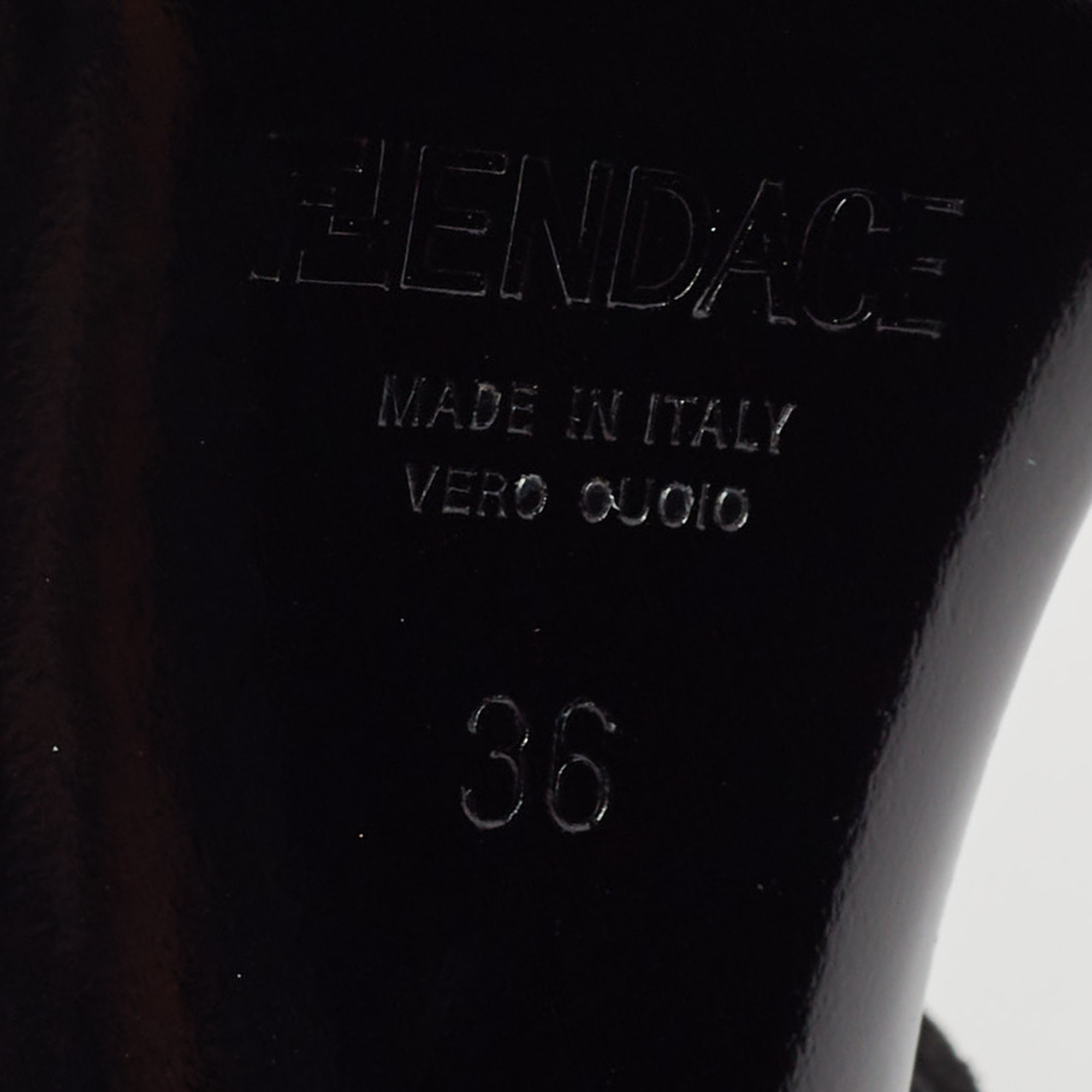 Fendi X Versace Fendace Black/Gold Suede Crystal Embellished Slide Sandals Size 36