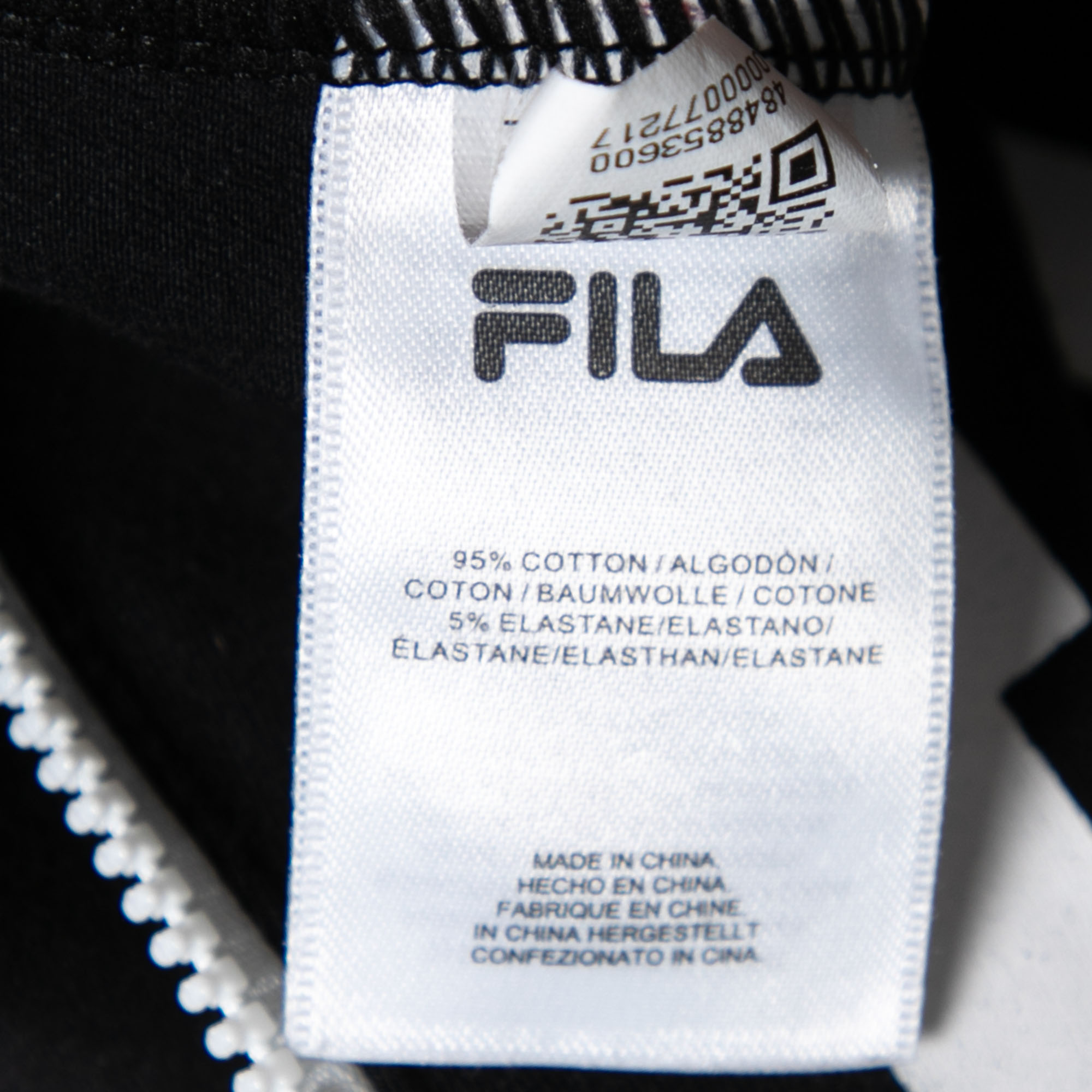 Fila Black & Grey Logo Printed Cotton Sleeveless Jumpsuit M