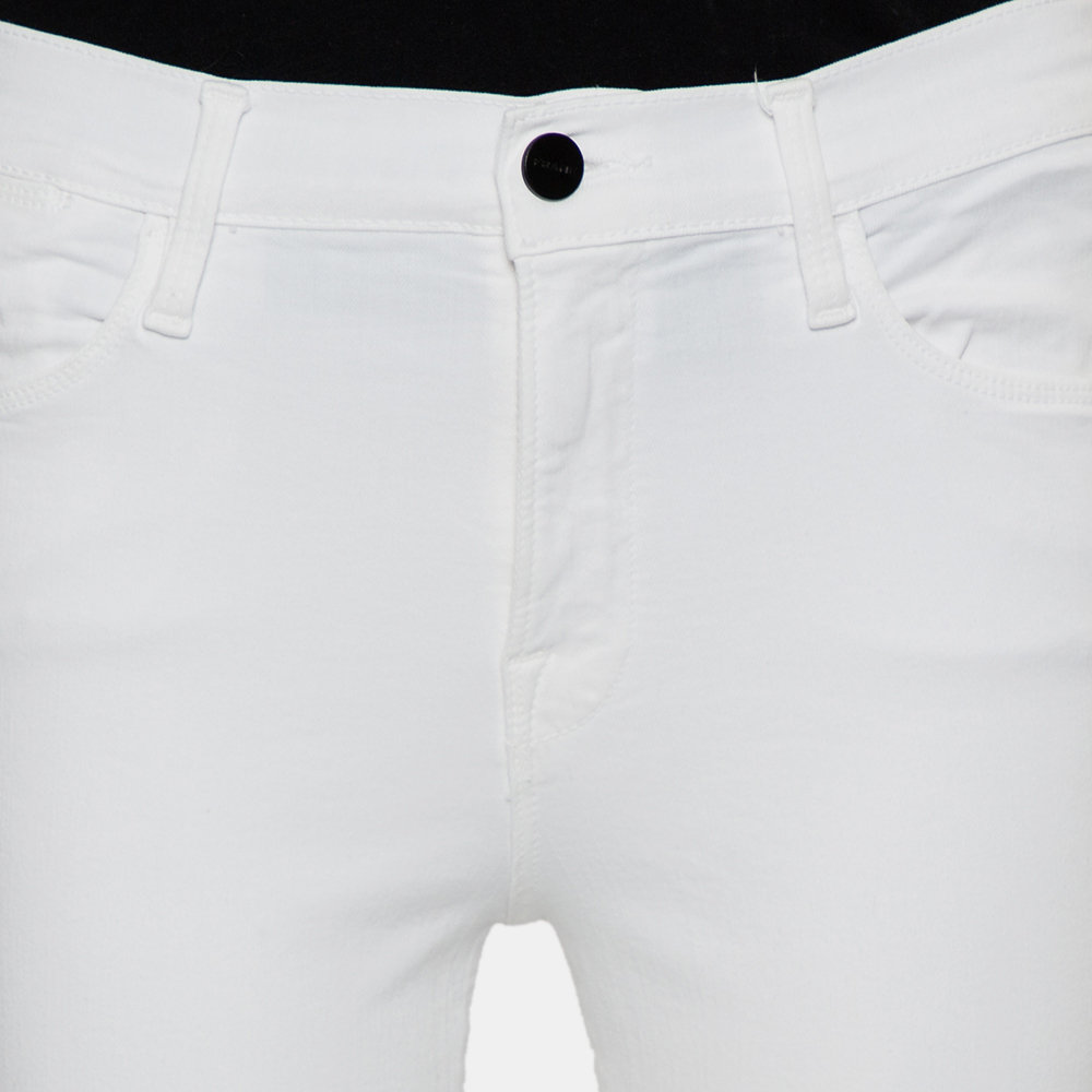 Frame White Denim High Skinny Blanc Jeans S