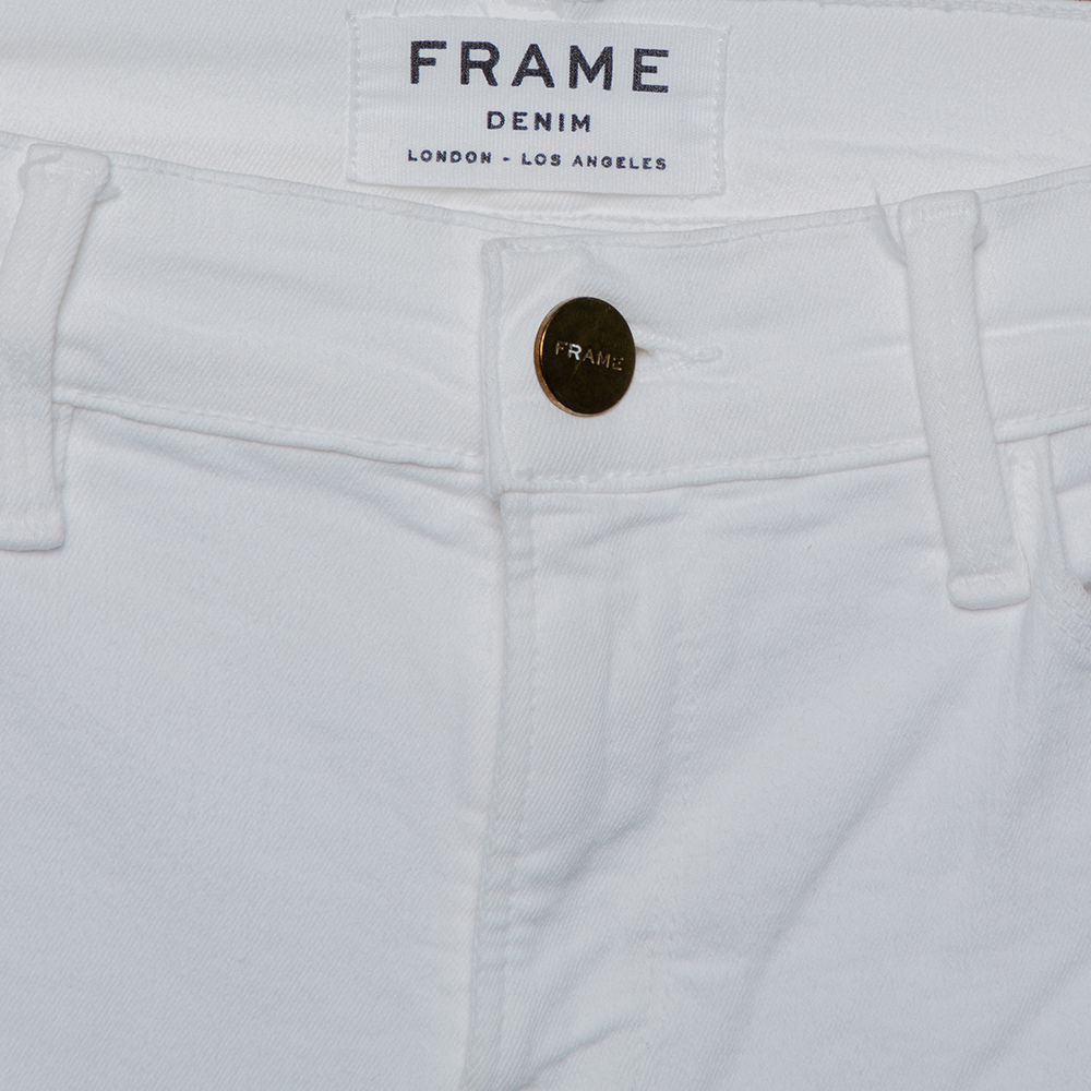 Frame White Denim Le Skinny De Jeanne Jeans M