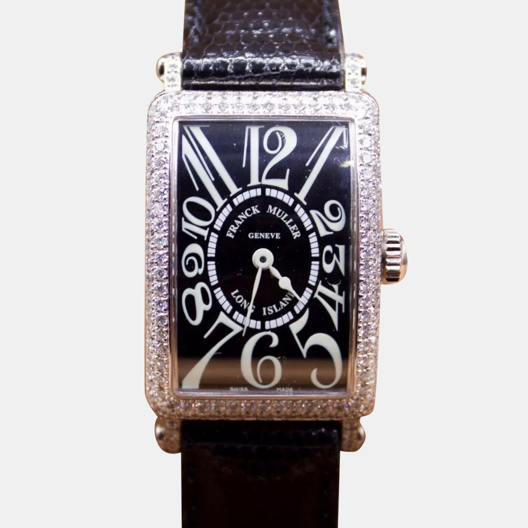 Franck Muller Black Diamond 18k White Gold Long Island Quartz Women's Wristwatch 29 mm
Franck Muller Black Diamond 18k White Gold Long Island Quartz Women's Wristwatch 29 mm