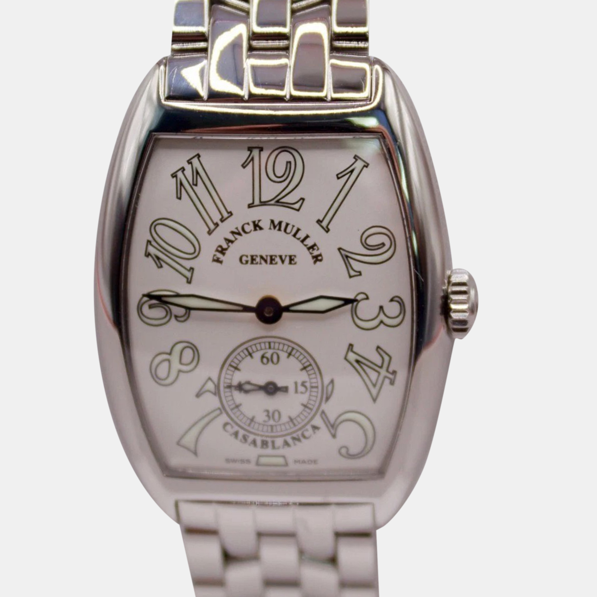 Franck Muller White Stainless Steel Casablanca 7500 S6 Quartz Women's Wristwatch 29 mm
Franck Muller White Stainless Steel Casablanca 7500 S6 Quartz Women's Wristwatch 29 mm