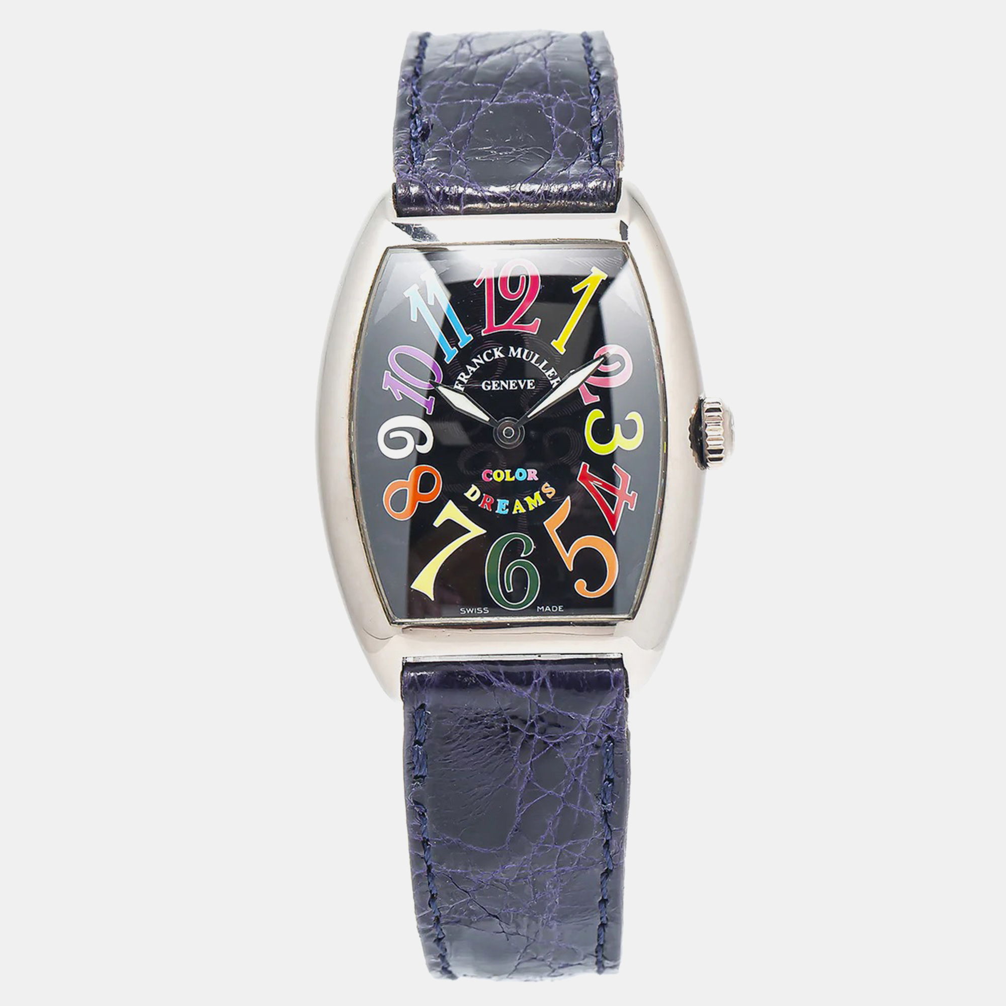 Franck Muller Color Dreams 7502QZ Black 18K White Gold Women's Wristwatch 29mm
Franck Muller Color Dreams 7502QZ Black 18K White Gold Women's Wristwatch 29mm