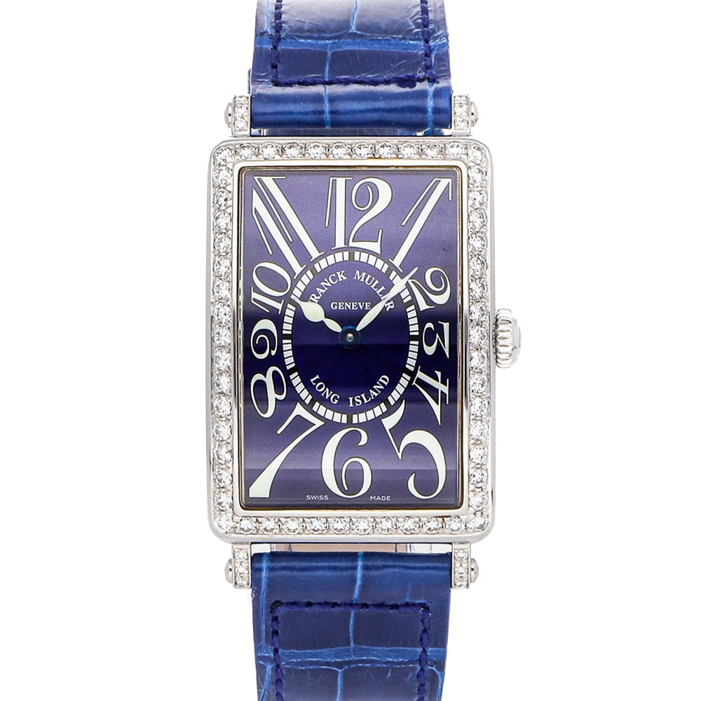 Franck Muller Blue Diamonds Stainless Steel Long Island 952QZD1R Women's Wristwatch 24 x 35 MM