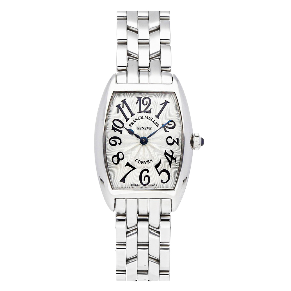 Franck Muller White Stainless Steel Cintree Curvex 1752QZACBACE Women's Wristwatch 25 x 35 MM