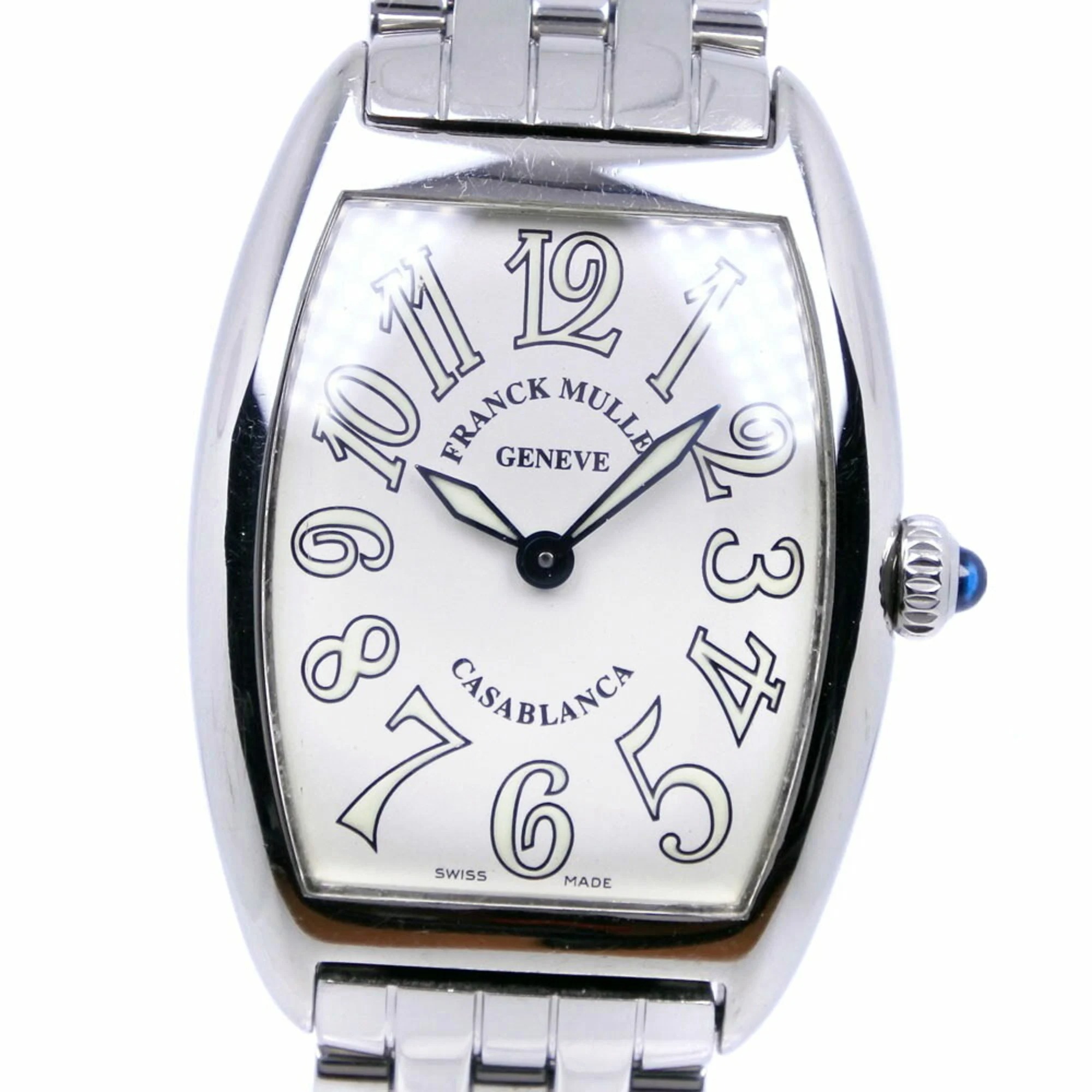 Franck muller white stainless steel casablanca quartz women's wristwatch 25 mm