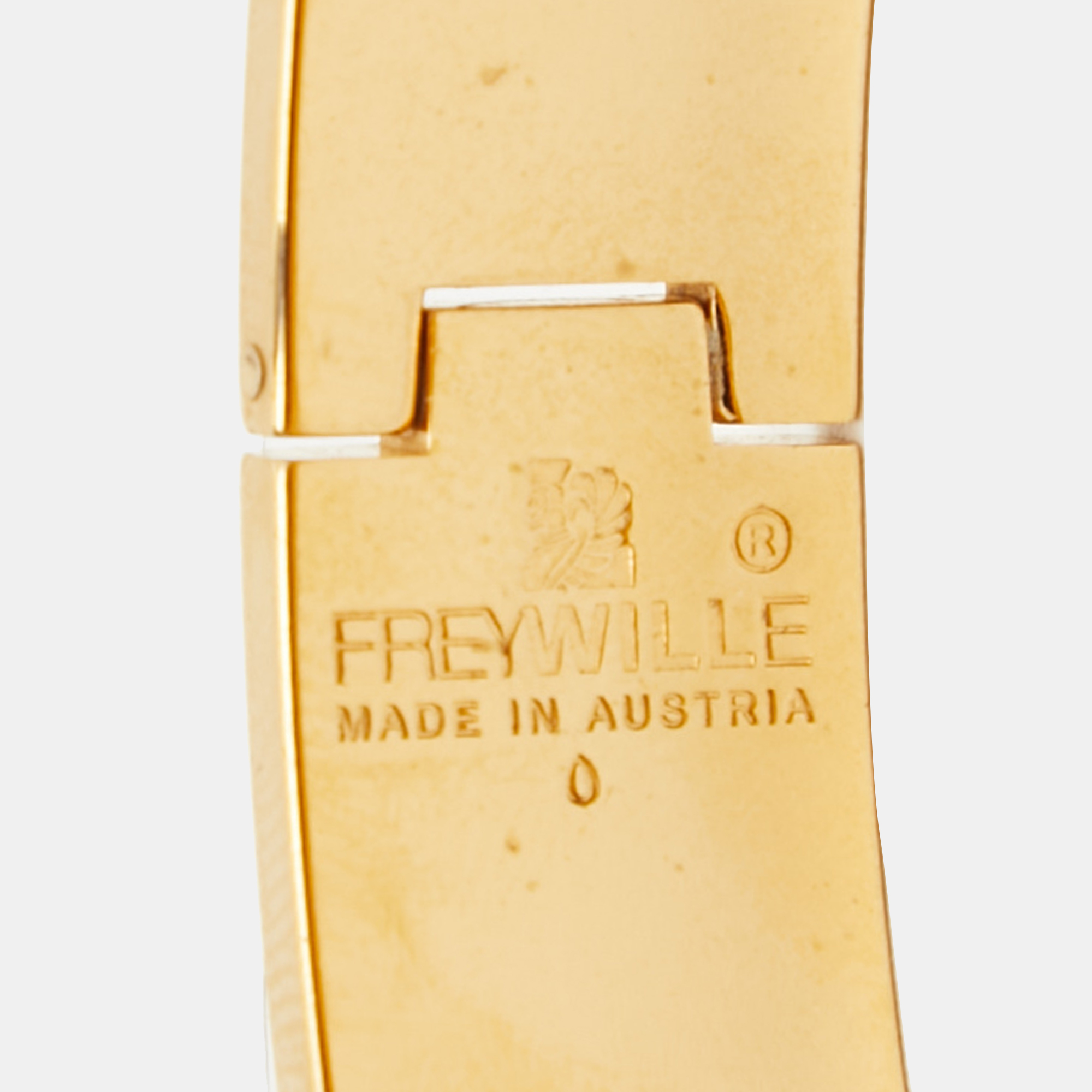 Frey Wille Fire Enamel Gold Tone Bangle Bracelet