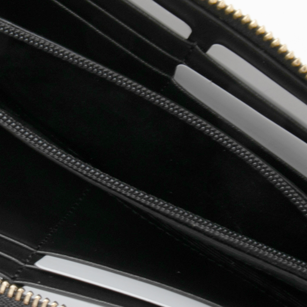

Furla Black Leather Belvedere Continental Zip Around Wallet
