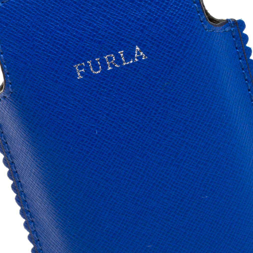 Furla Blue Leather Phone Case