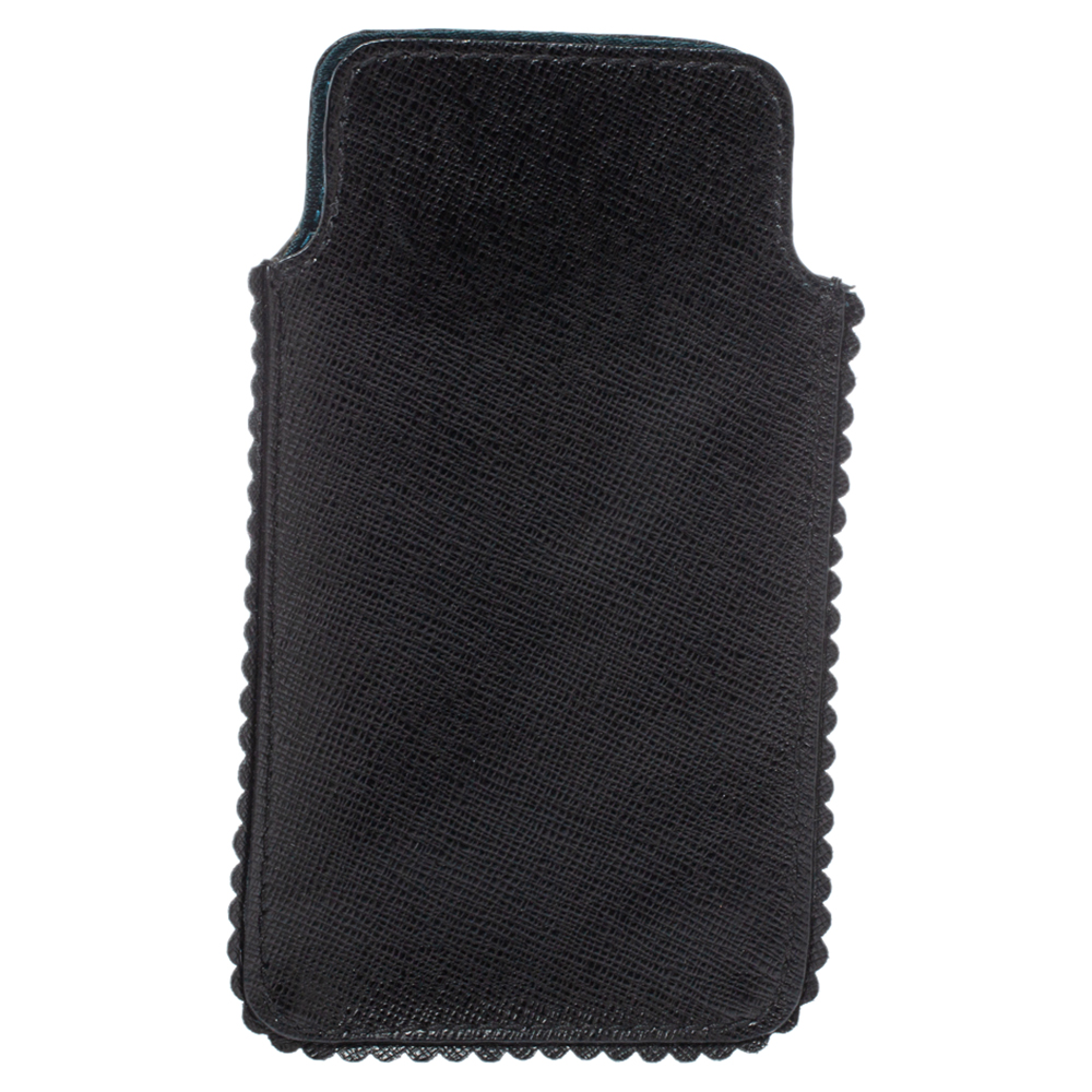 Furla Black Leather Phone Case