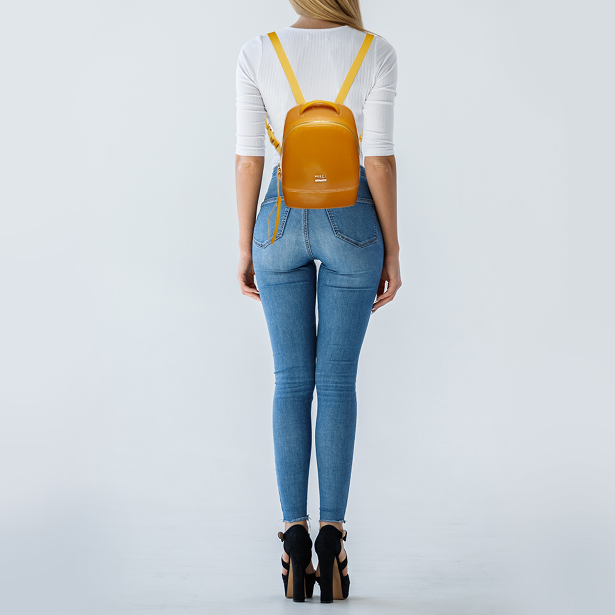 Furla Yellow Rubber Candy Backpack