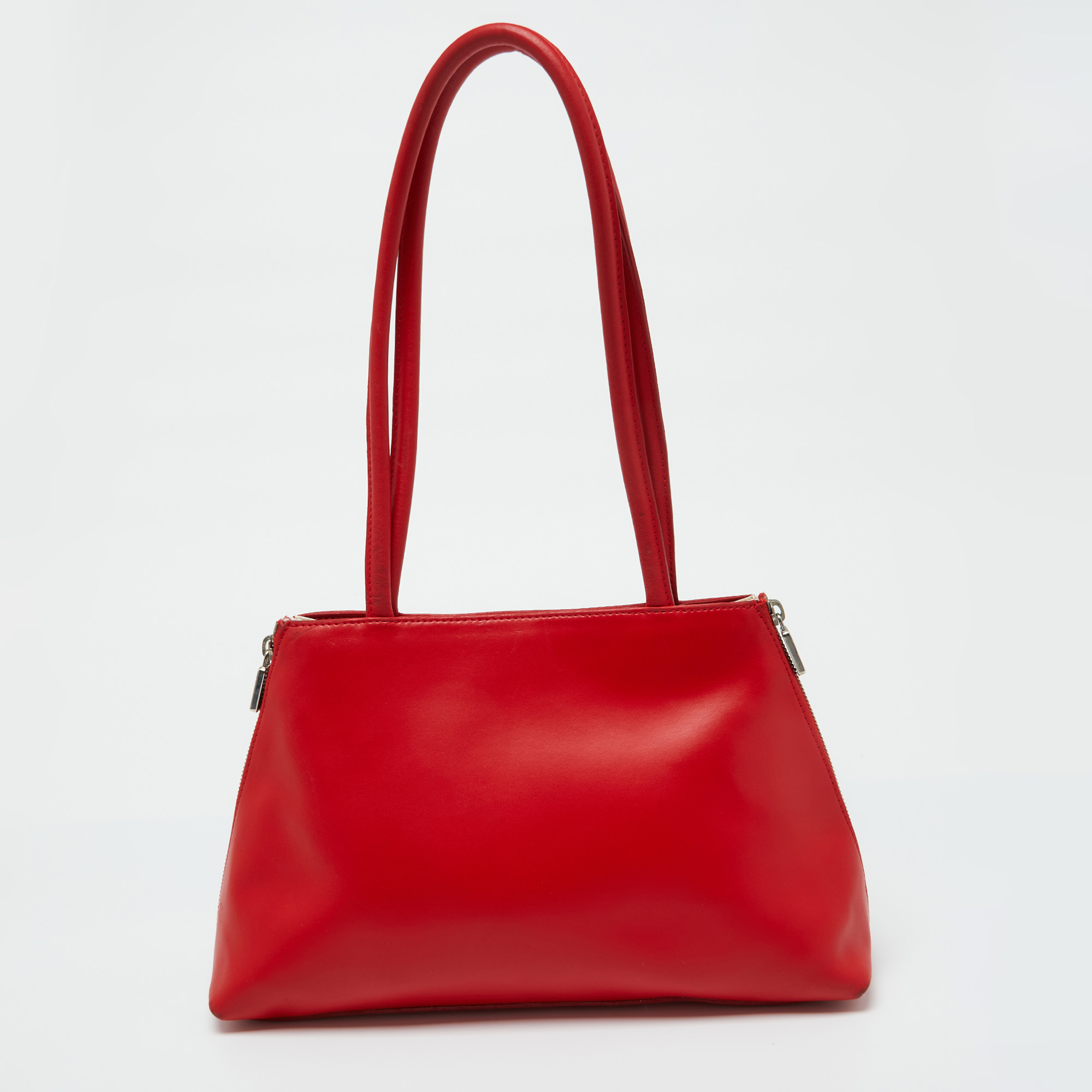 Furla Red Leather Shoulder Bag